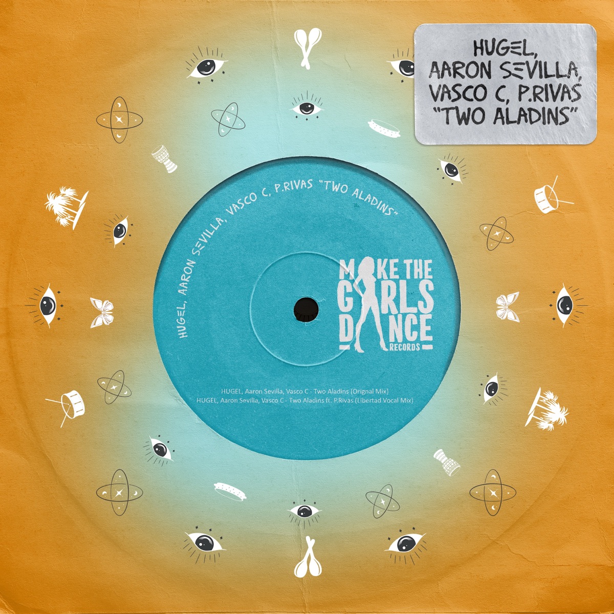 Two Aladins (Incl. Libertad Vocal Mix) [Extended Mix] - Single by HUGEL, Aaron Sevilla & Vasco C album cover