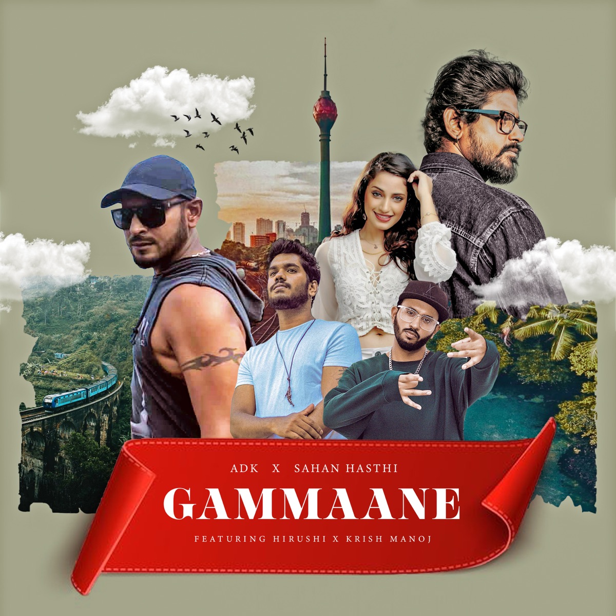 GAMMAANE - Single by ADK, Hirushi & Sahan Hasthi album cover
