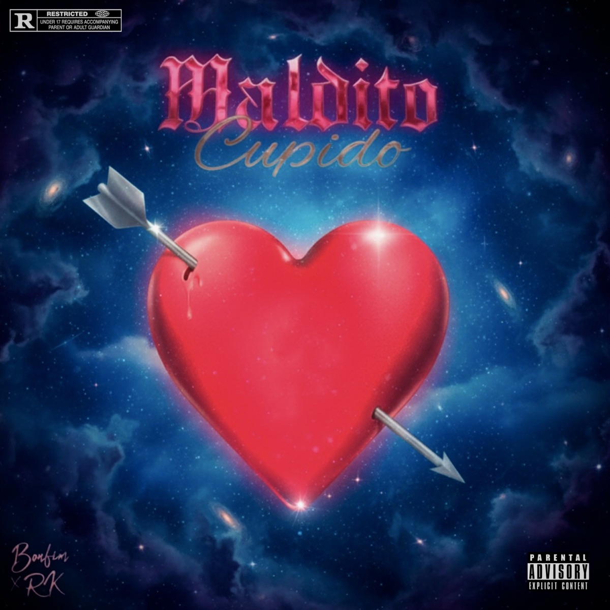 Maldito Cupido - Single by RK, BONFIM MC, Ness Hertz & Slum Astrum Records album cover