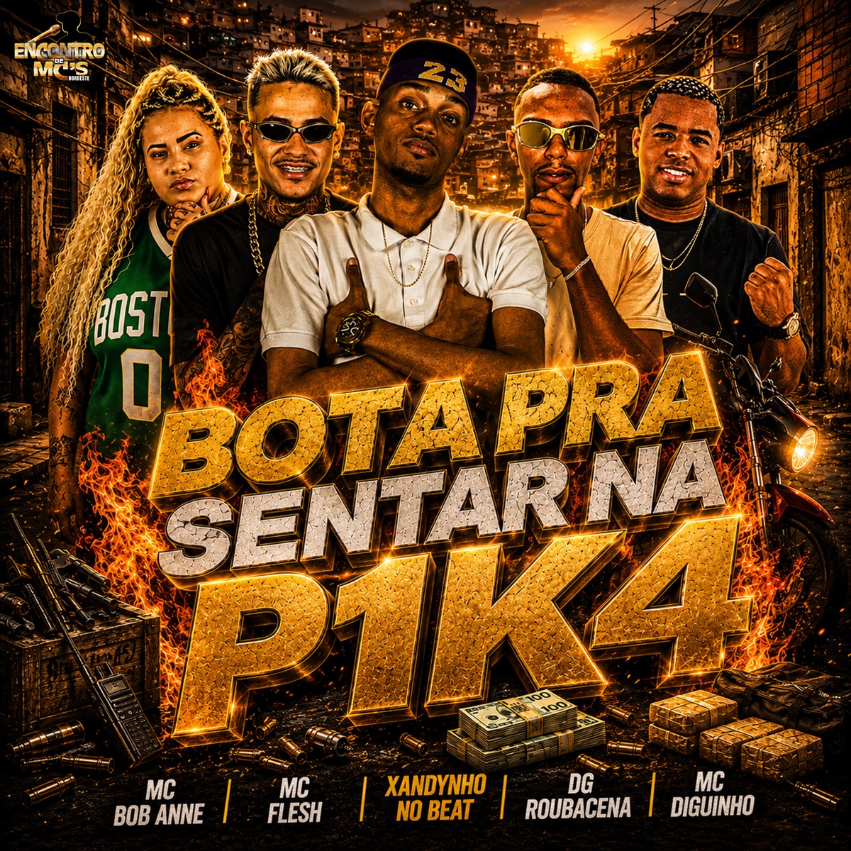 Bota Pra Sentar na Pika (feat. Mc Diguinho) - Single by Xadynho no Beat, DG ROUBACENA, MC Flesh & MC Bob Anne album cover