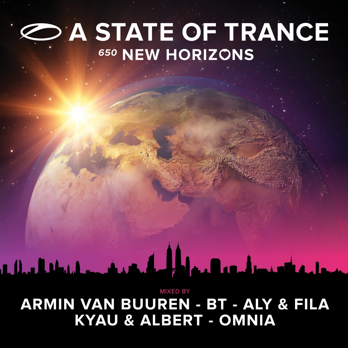 A State of Trance 650 - New Horizons (Mixed by Armin van Buuren, BT, Aly & Fila, Kyau & Albert, Omnia) by Various Artists album cover