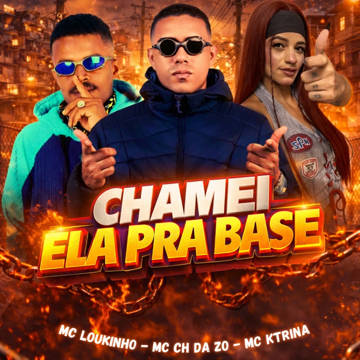 Chamei Ela pra Base (feat. MC KTRINA) - Single by MC CH da Z.O & Mc loukinho album cover