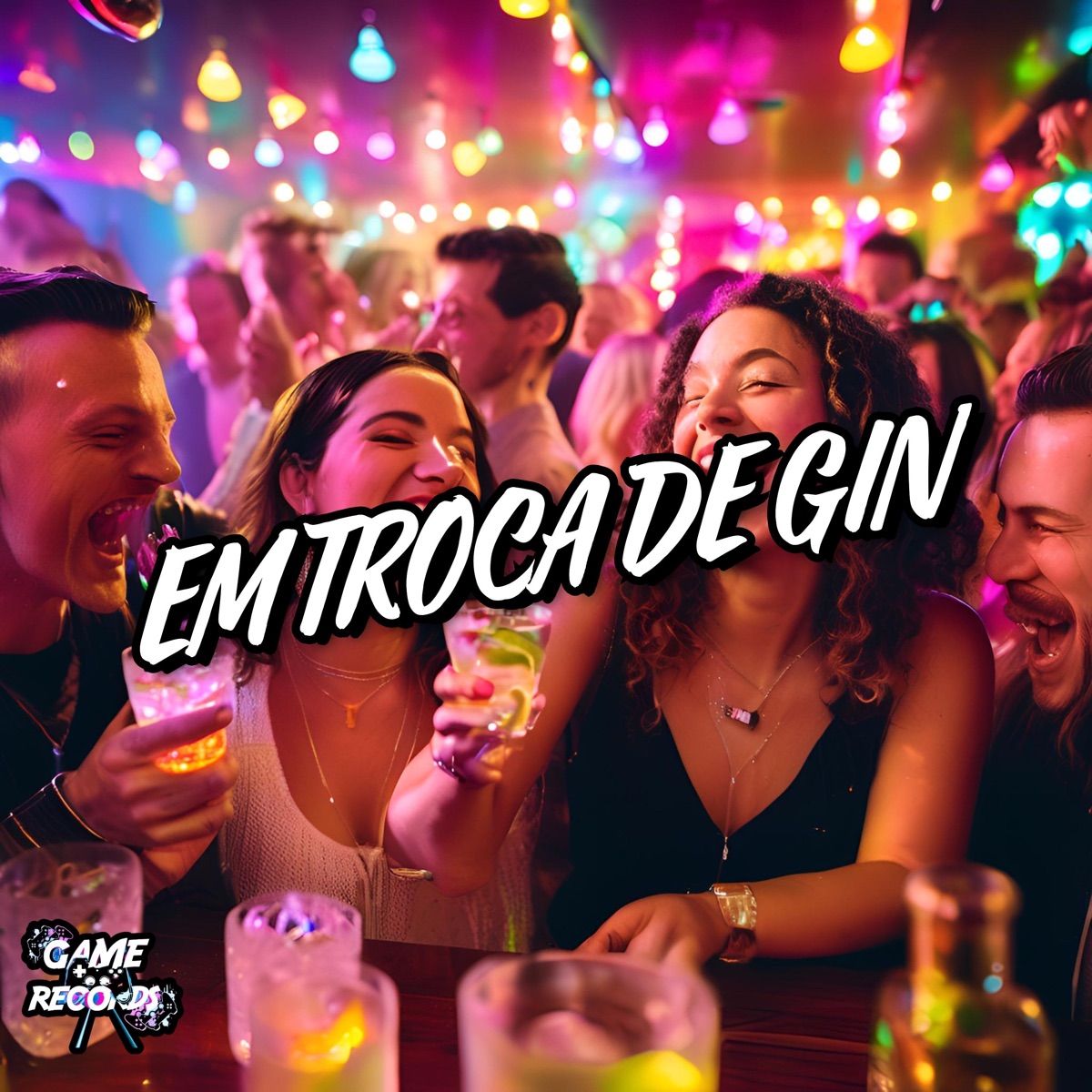 Em Troca de Gin (feat. Game Records) - Single by DJ SANTTOS VL, Mc Vitorioso & MC Badola album cover