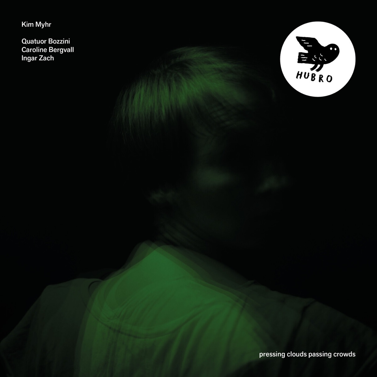 Pressing Clouds Passing Crowds (feat. Quatuor Bozzini, Caroline Bergvall & Ingar Zach) by Kim Myhr album cover