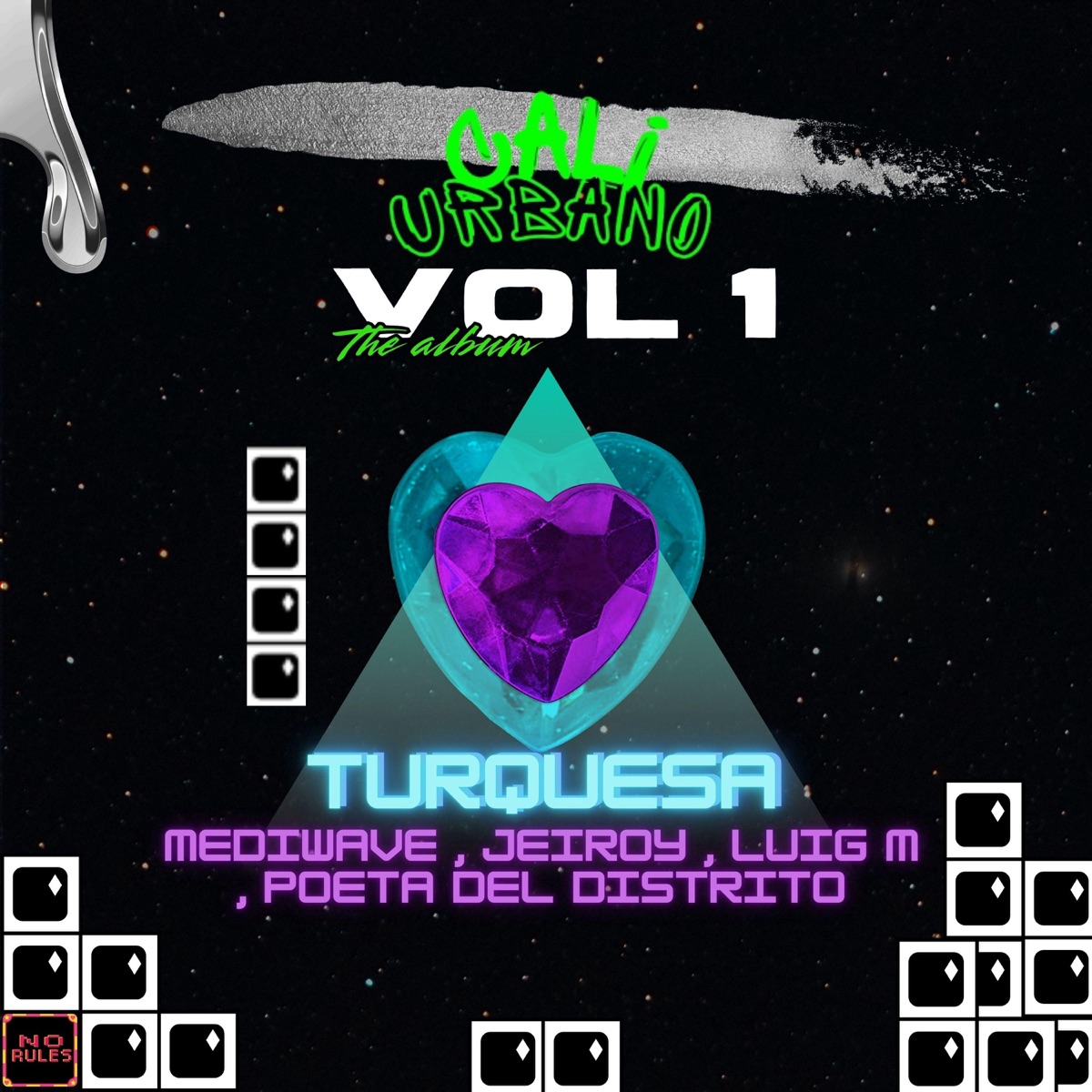 TURQUESA (Vol.1) (feat. Jeiroy, Luig-M, Poeta del distrito & Mediwave) - Single by Caliurbano album cover