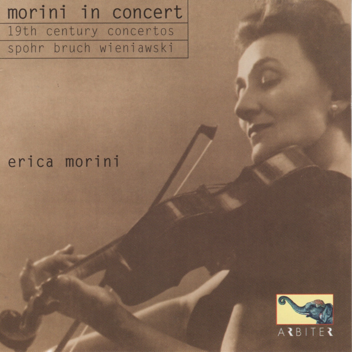 Morini in Concert: 19th Century Concertos by Erica Morini, Frederic Waldman & Musica Aeterna album cover