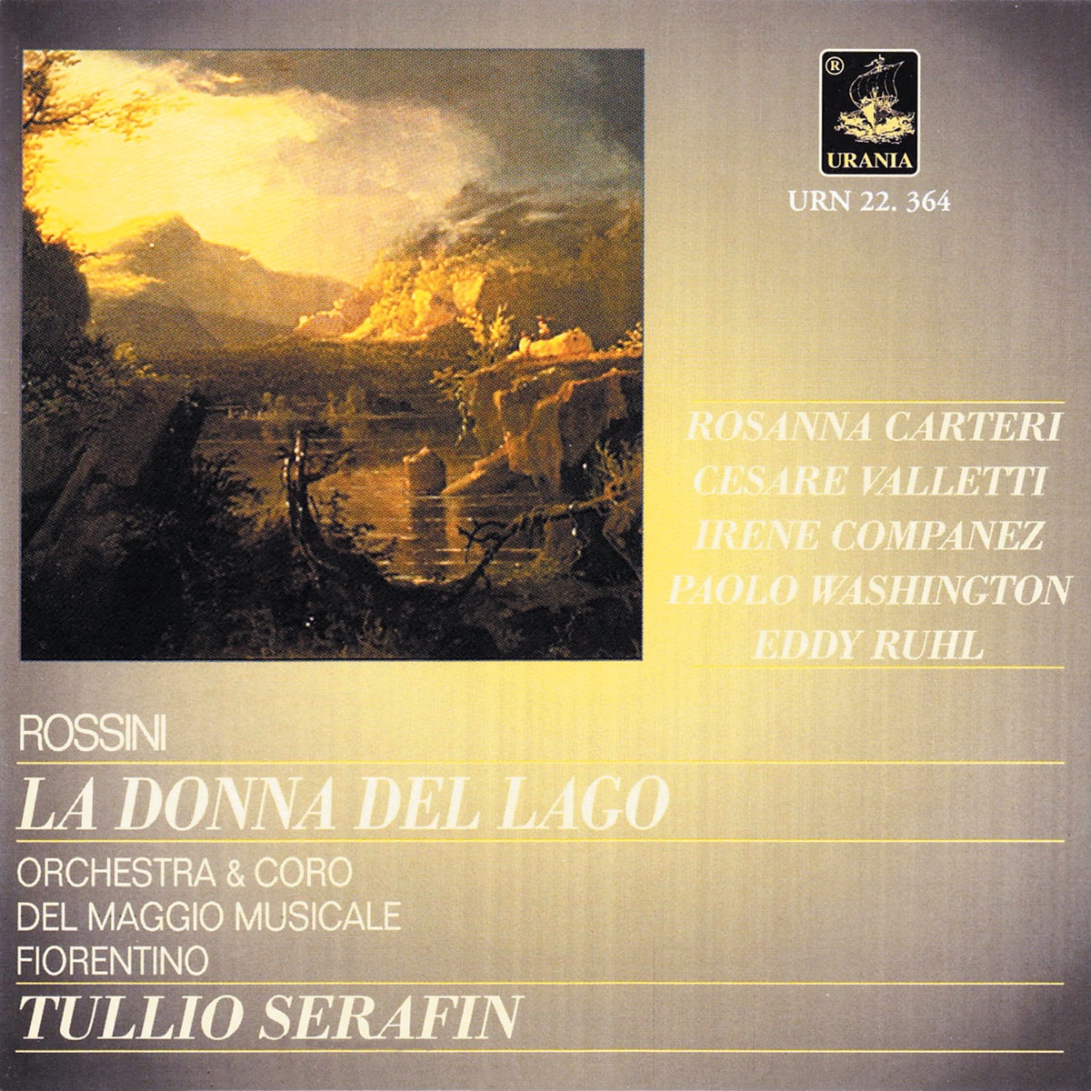Rossini: La Donna Del Lago by Tullio Serafin, Rosanna Carteri, Cesare Valletti, Orchestra del Maggio Musicale Fiorentino, Orchestra di Torino Della RAI, Coro del Maggio Musicale Fiorentino & Antonio Tonini album cover