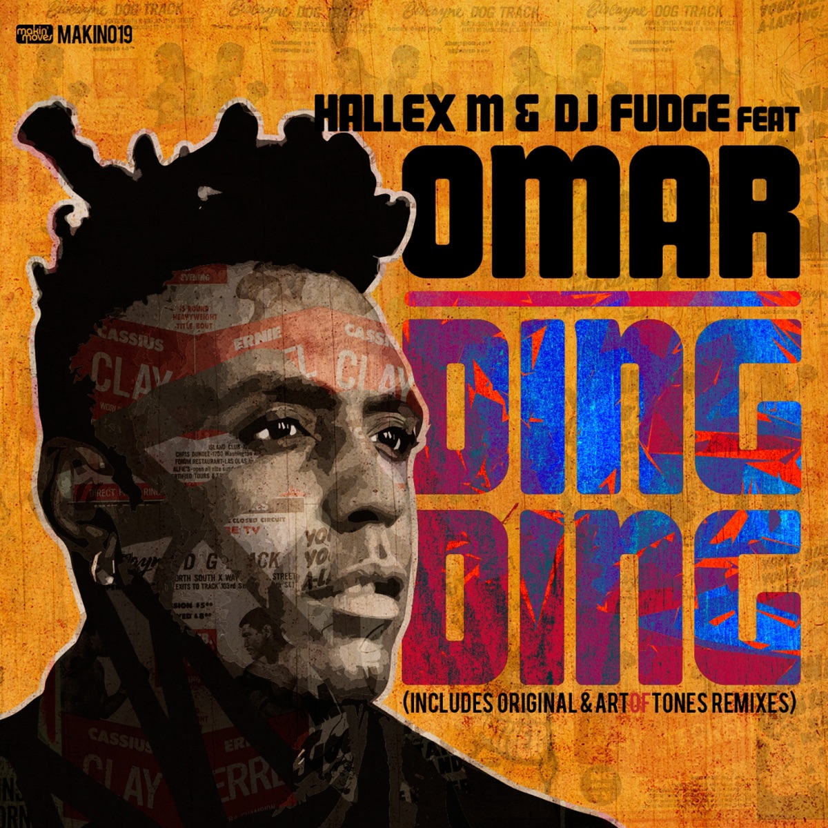 Ding Ding (Original & Art of Tones Remixes) [feat. Omar] by Hallex M & DJ Fudge album cover