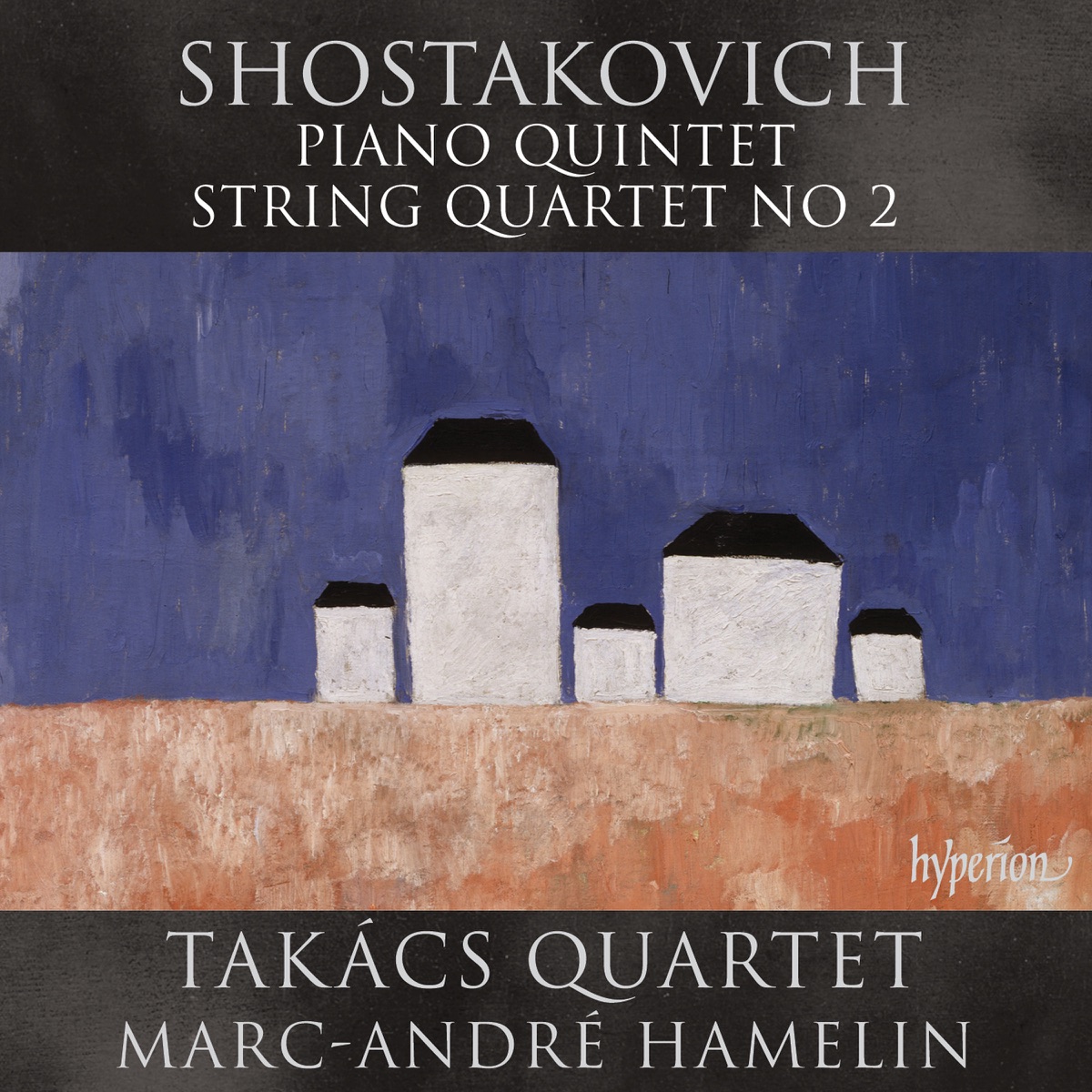 Shostakovich: Piano Quintet & String Quartet No. 2 by Takács Quartet & Marc-André Hamelin album cover