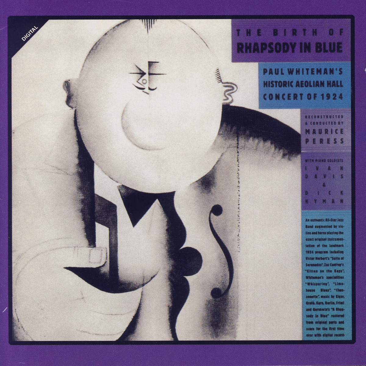 The Birth Of Rhapsody In Blue: Paul Whiteman's Historic Aeolian Hall Concert of 1924 by Ivan Davis & Dick Hyman album cover