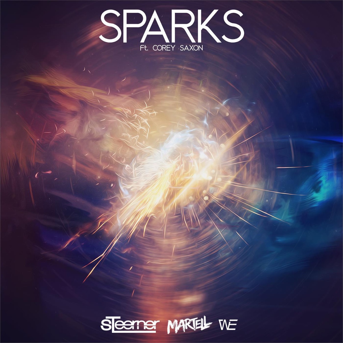 Sparks (feat. Corey Saxon) - Single by Steerner, Martell & William Ekh album cover
