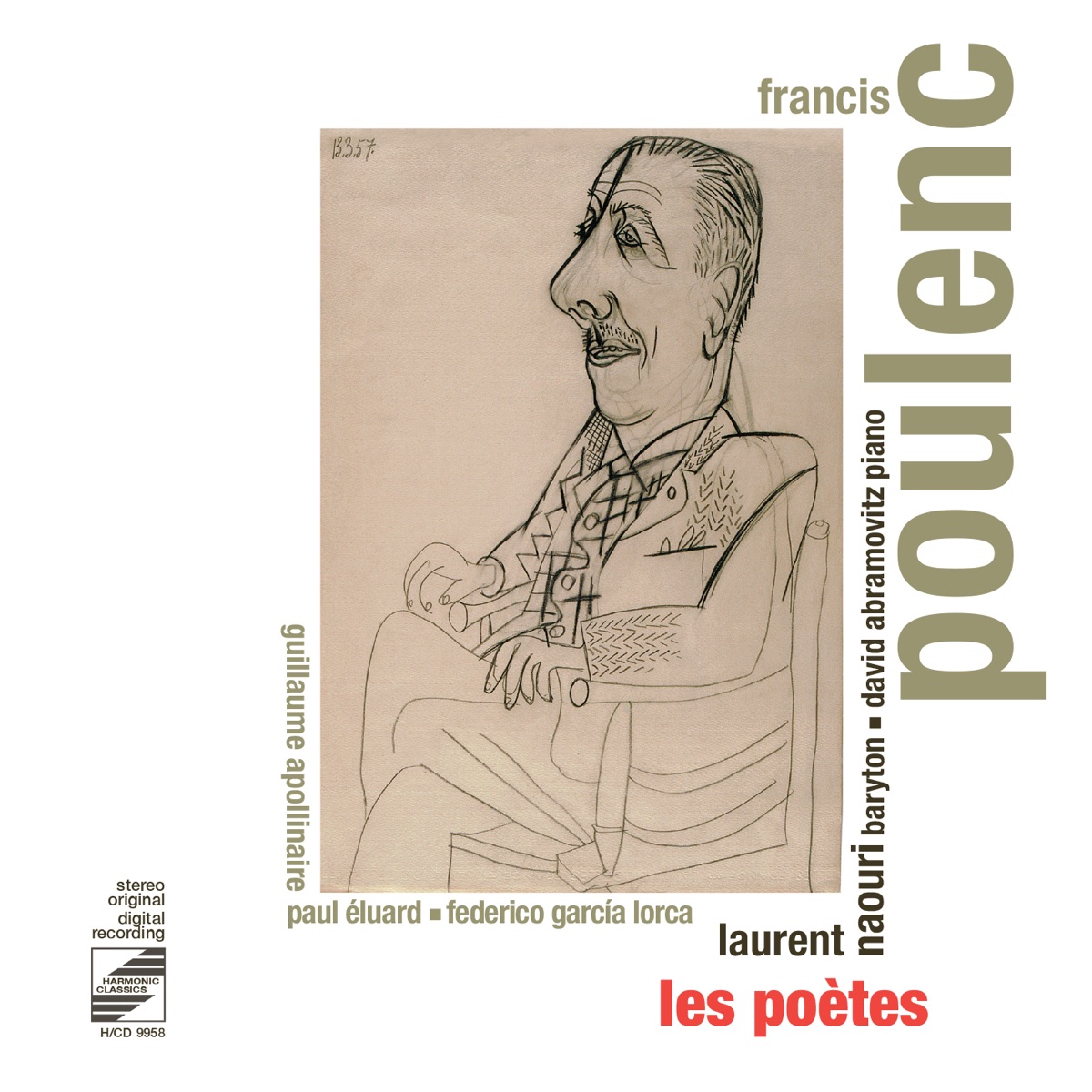 Poulenc: Mélodies sur les poèmes d'Apollinaire, Éluard & García Lorca by Laurent Naouri album cover