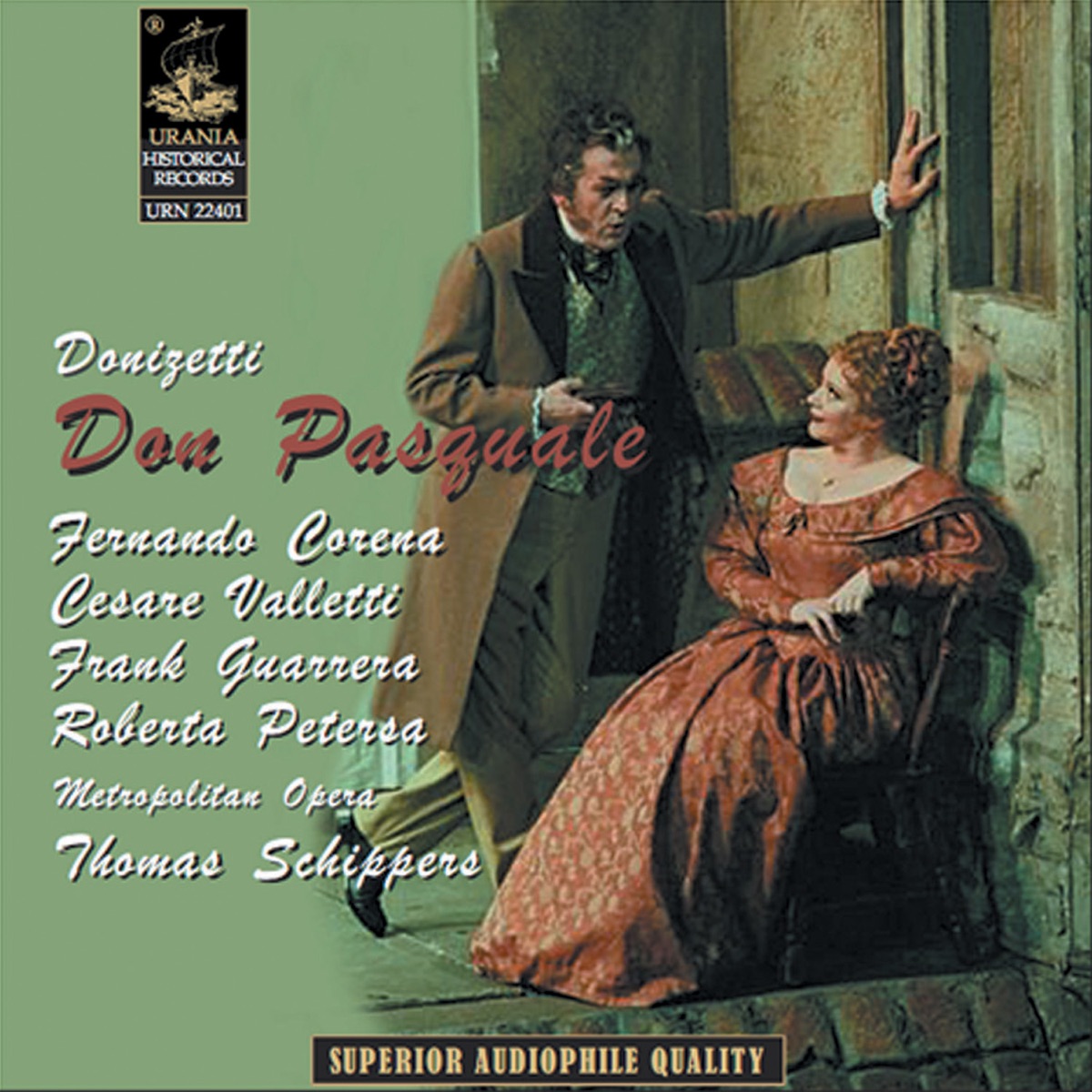Donizetti: Don Pasquale by Thomas Schippers, Cesare Valletti, Fernando Corena, The Metropolitan Opera Orchestra & The Metropolitan Opera Chorus album cover