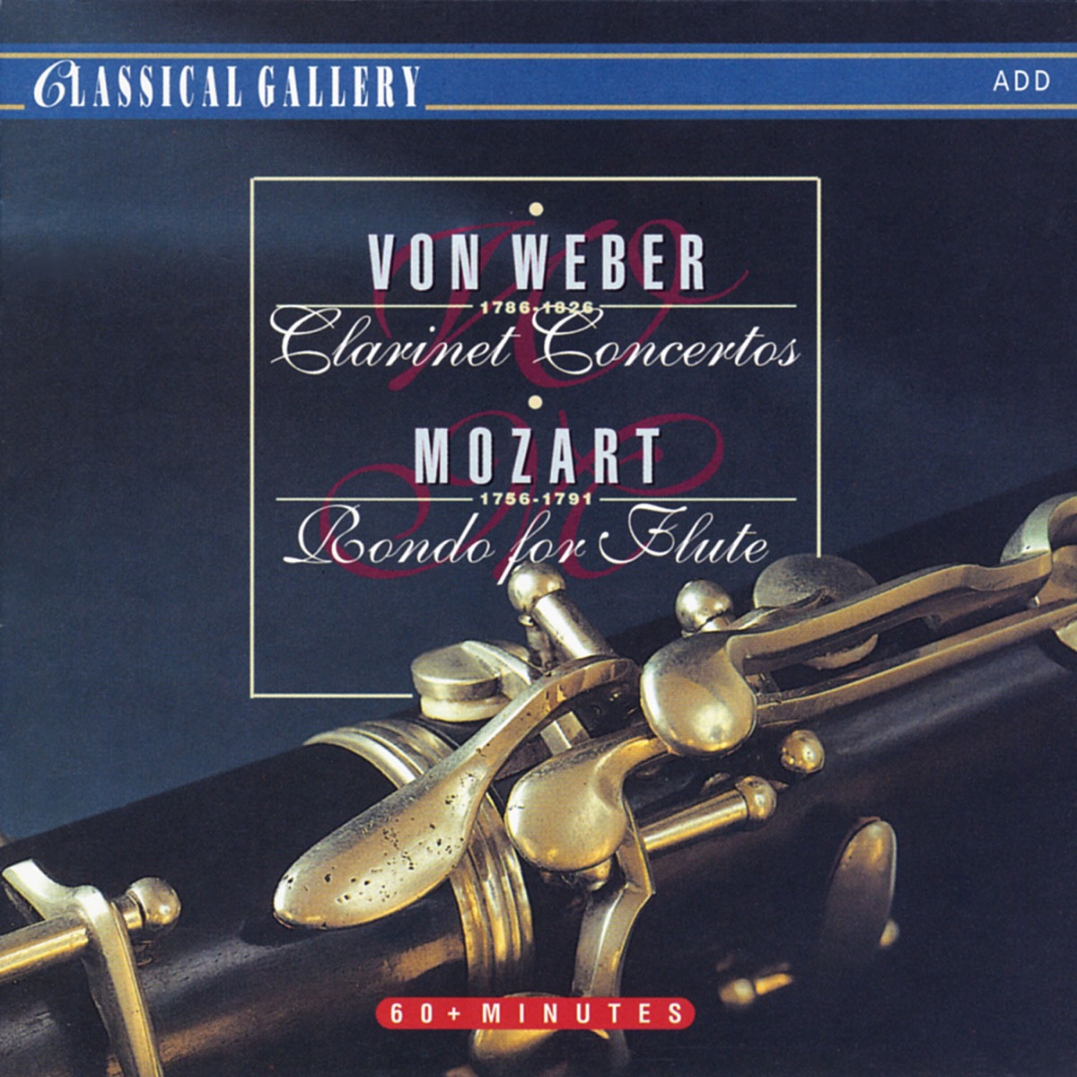 Von Weber: Clarinet Concertos - Mozart: Rondo for Flute by Slovak Philharmonic Orchestra, Radio Bratislava Symphony Orchestra, Ondrej Lenárd, Ladislav Slová, Milos Jurkovic & Jozef Lulacik album cover