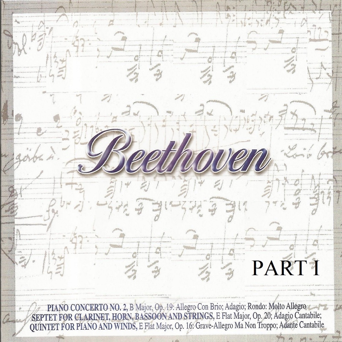 Beethoven - Part I by Radio Symphony Orchestra Pilsen, Stuttgart Philharmonic Septet, Jiří Malát & Peter Schmalfuss album cover