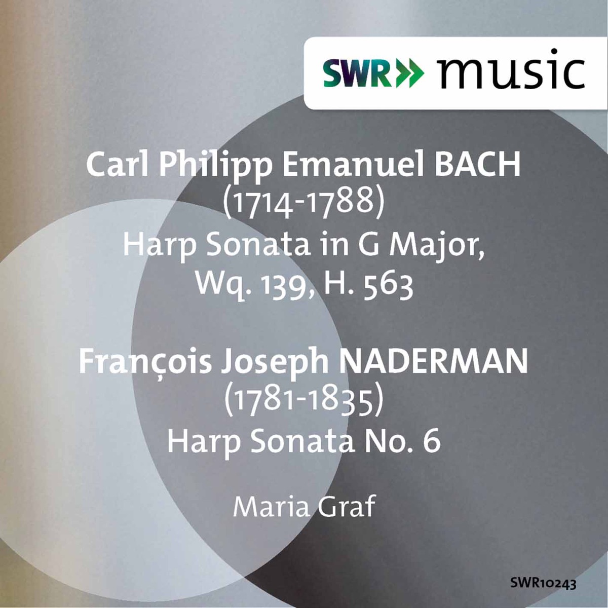 C.P.E. Bach & Naderman: Harp Sonatas - EP by Maria Graf album cover
