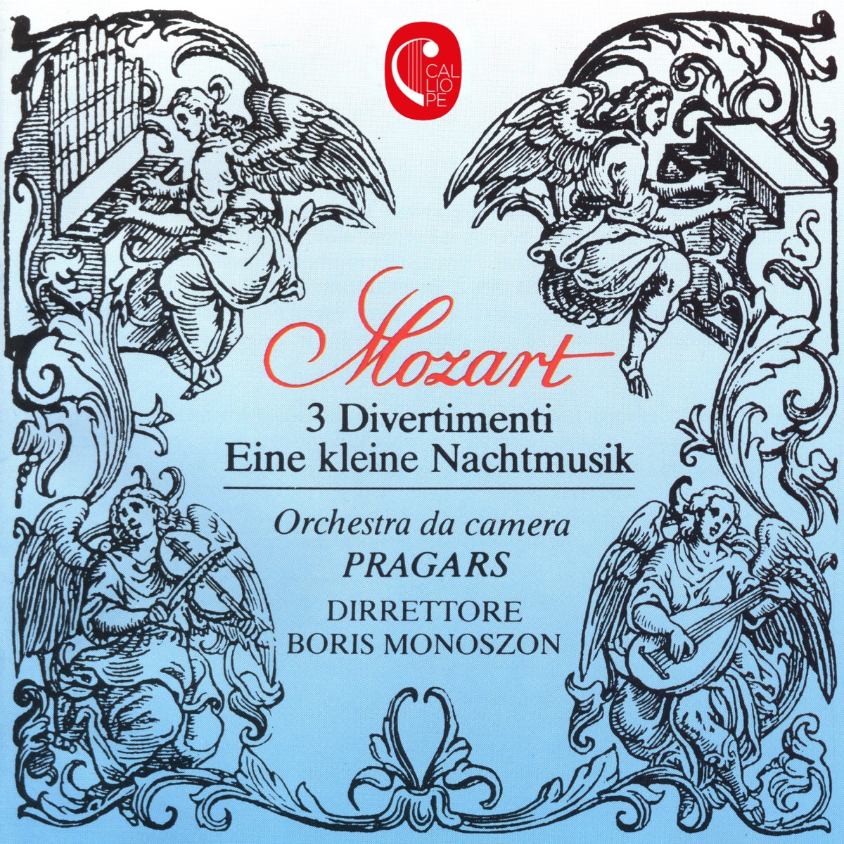 Mozart: 3 Divertimenti, K. 136 - 138 & Eine Kleine Nachtmusik, K. 525 by Boris Monoszon & Pragars Chamber Orchestra album cover