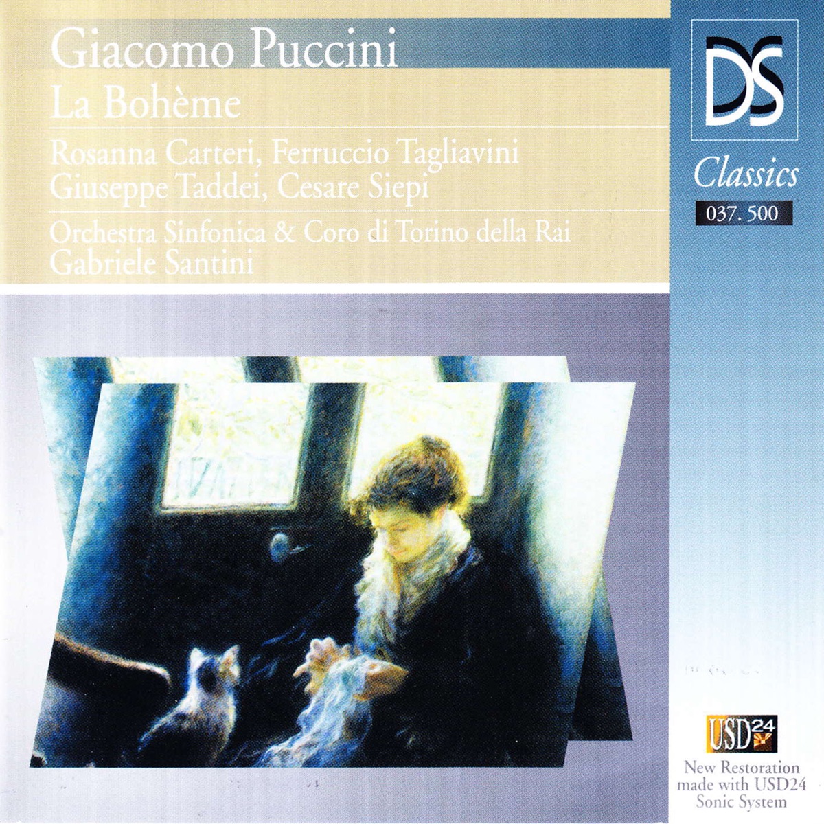 La Bohème by Gabriele Santini, Giuseppe Taddei, Ferruccio Tagliavini, Orchestra Sinfonica di Torino della RAI, Orchestra Sinfonica Di Roma Della RAI, Coro di Torino della RAI, Ferruccio Scaglia, Luciano Bettarini & Angelo Questa album cover