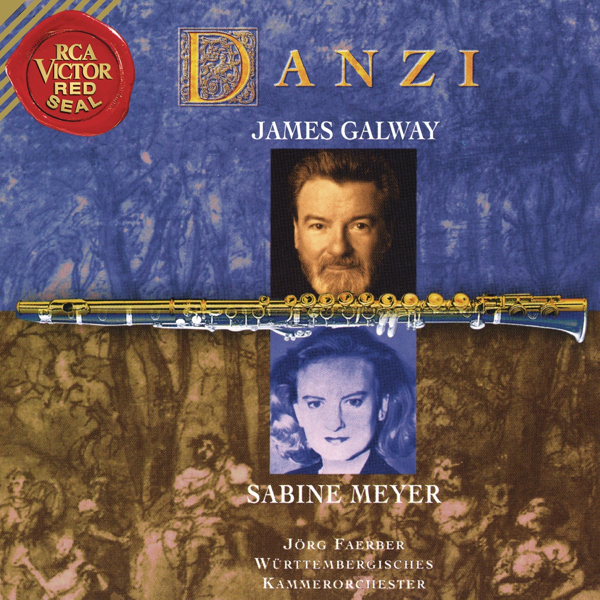 Franz Danzi Concertos, Op. 31 & Op. 41 by James Galway, Württemberg Chamber Orchestra Heilbronn, Sabine Meyer & Jörg Faerber album cover