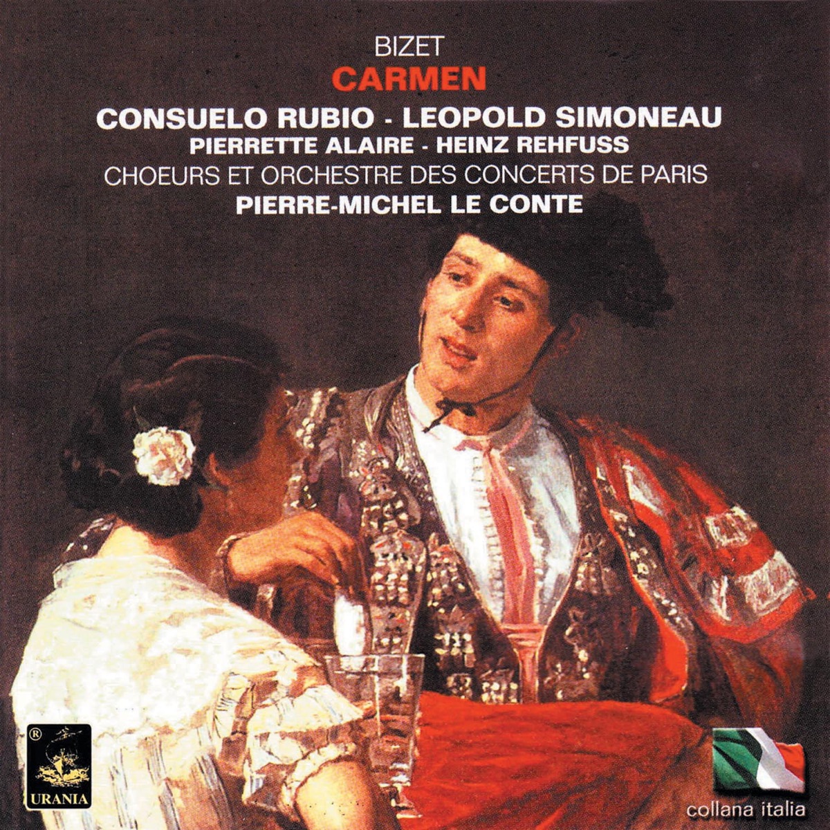 Bizet: Carmen by Pierre-Michel le Conte, Consuelo Rubio, Léopold Simoneau, Orchestre des concerts de Paris & Choeurs Des Concerts De Paris album cover