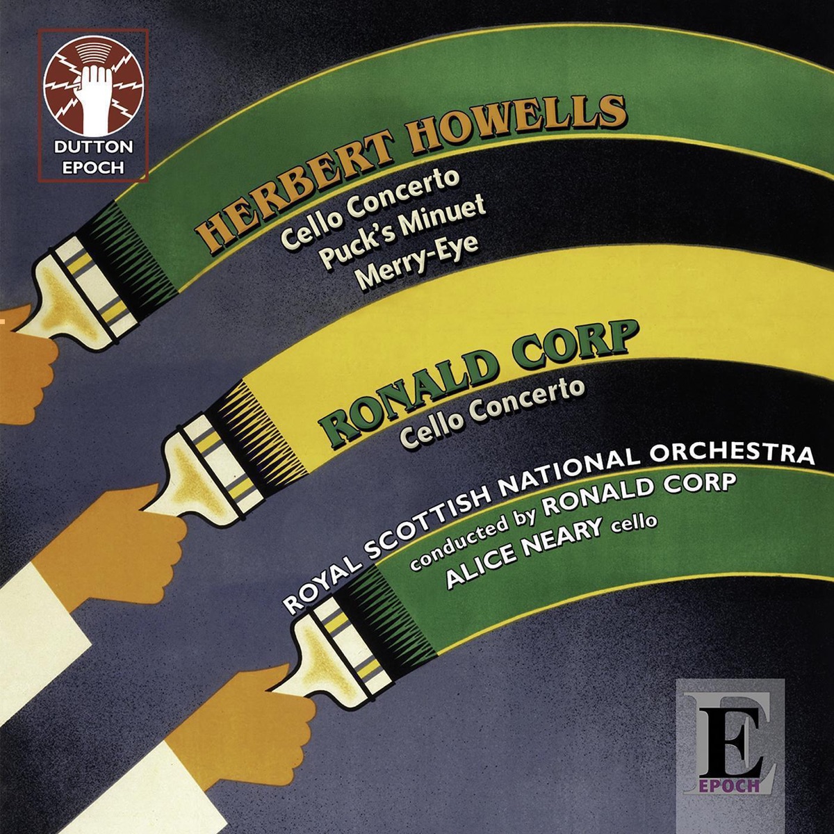 Howells & Corp: Cello Concertos by Royal Scottish National Orchestra, Alice Neary & Ronald Corp album cover