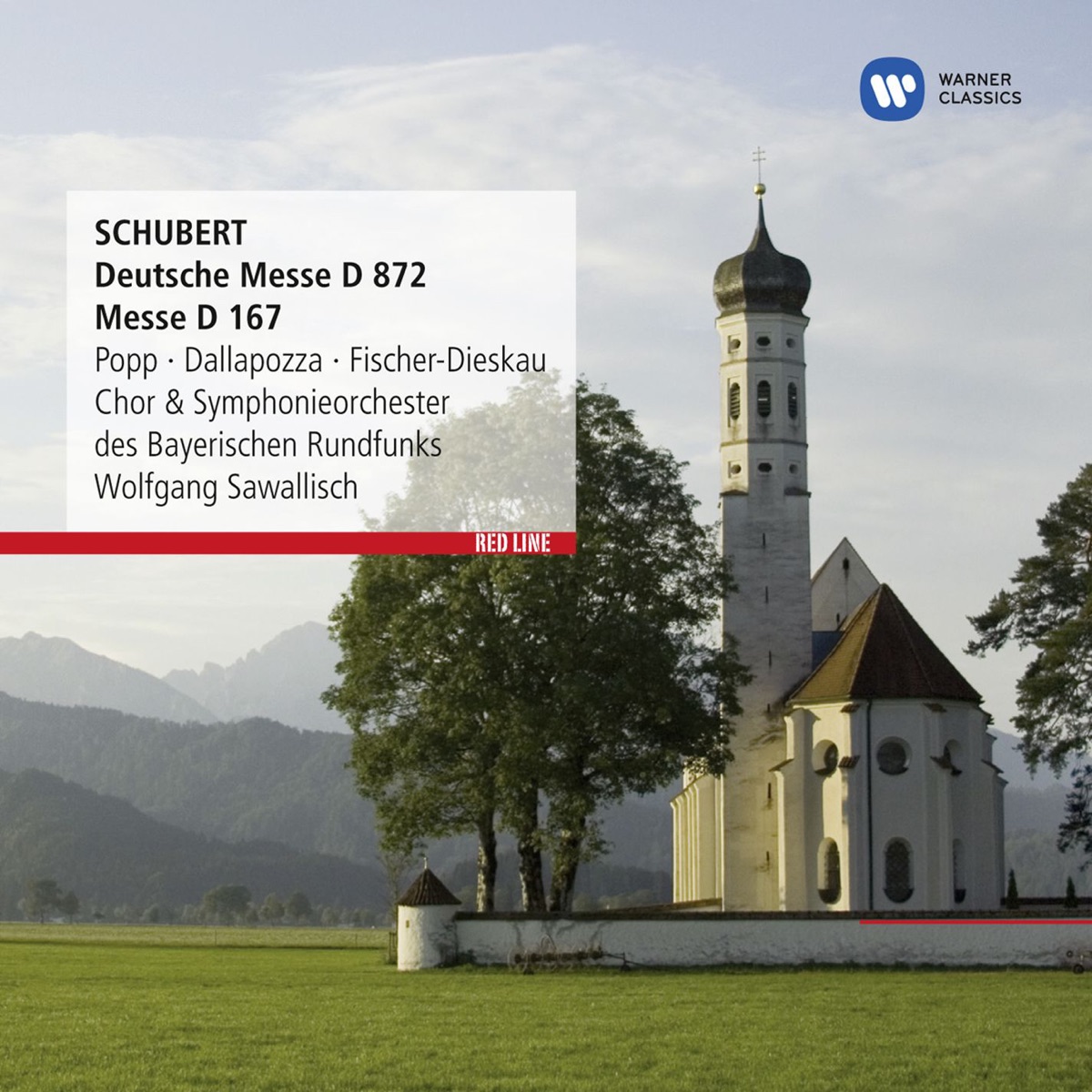 Schubert: Deutsche Messe, Psalms, Hymn to the Holy Ghost and Other Sacred Works by Dietrich Fischer-Dieskau, Wolfgang Sawallisch, Bavarian Radio Symphony Orchestra & Lucia Popp album cover