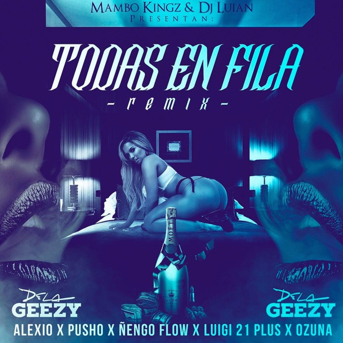 Todas en Fila (Remix) - Single by De La Ghetto, DJ Luian, Mambo Kingz, Ñengo Flow, Ozuna, Pusho, Alexio & Luigi 21 Plus album cover