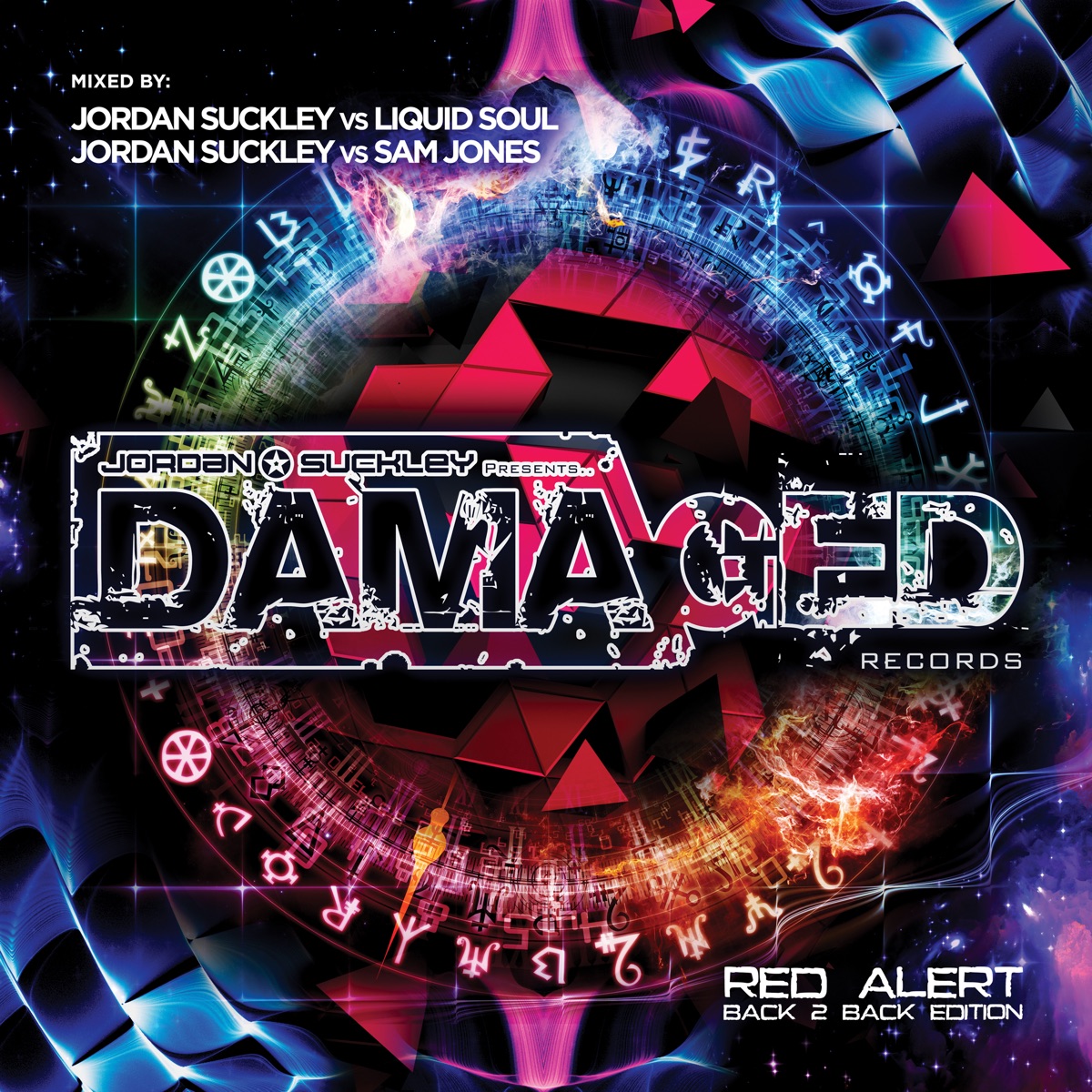 Damaged Red Alert by Jordan Suckley, Liquid Soul & Sam Jones album cover
