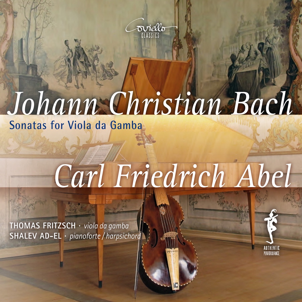 Johann Christian Bach, Carl Friedrich Abel: Sonatas for Viola da Gamba by Thomas Fritzsch & Shalev Ad-El album cover