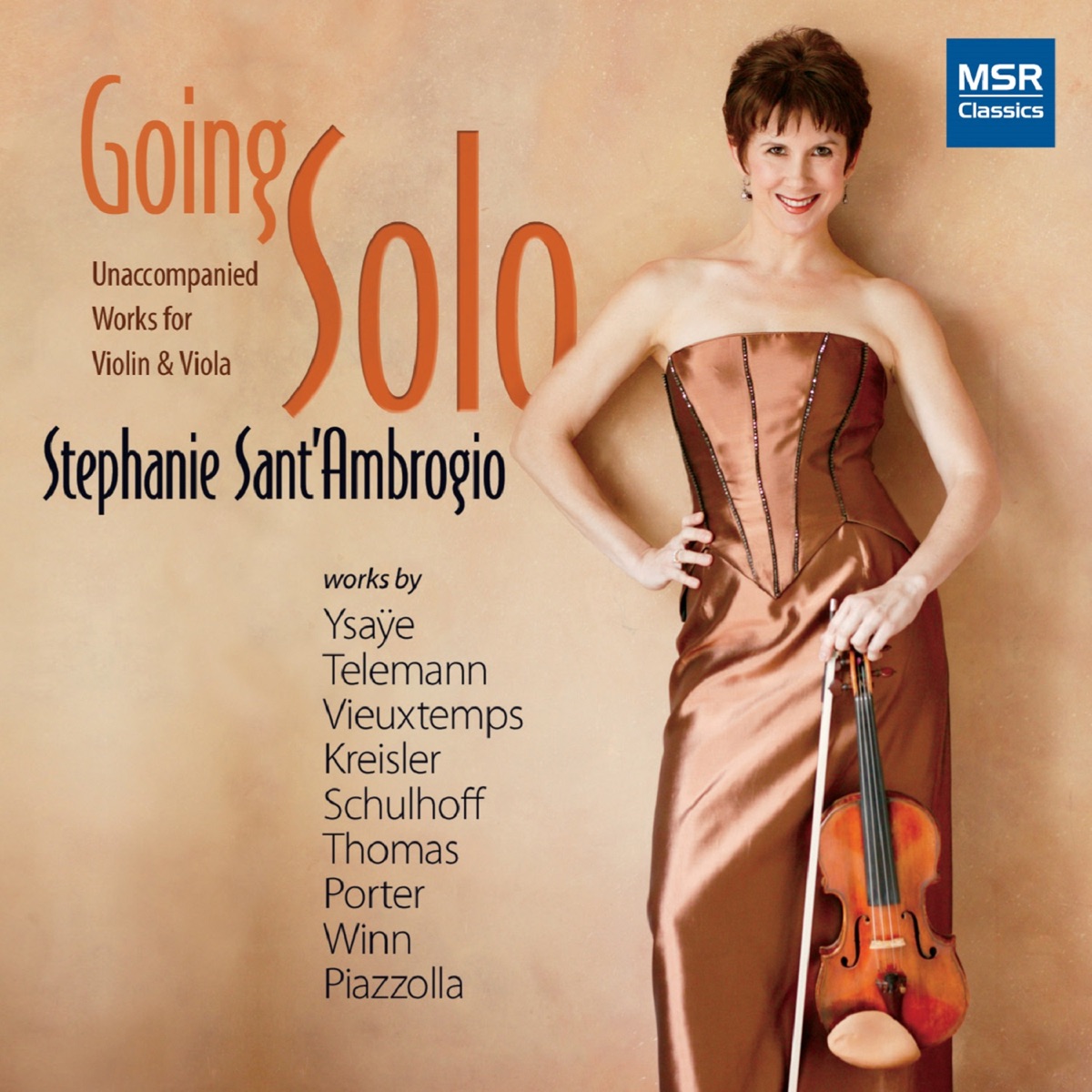 Going Solo - Unaccompanied Violin and Viola by Stephanie Sant'Ambrogio album cover