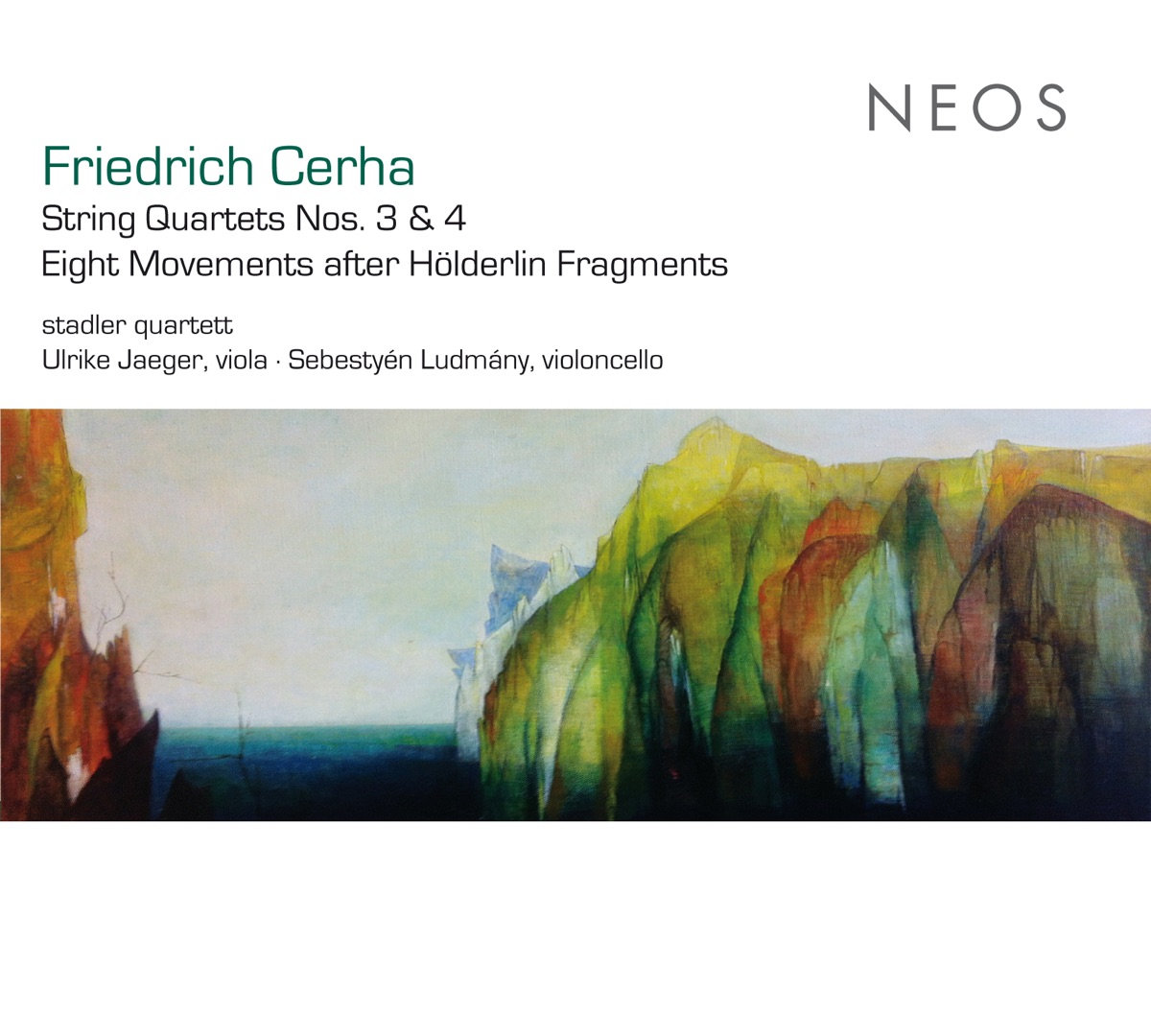Cerha: String Quartets Nos. 3 & 4 - 8 Movements after Holderlin Fragments by Stadler Quartett album cover