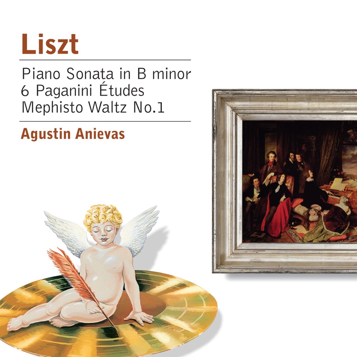 Liszt: Piano Sonata in E minor, 6 Paganini Etudes, Mephitso Waltz No.1 by Agustin Anievas album cover