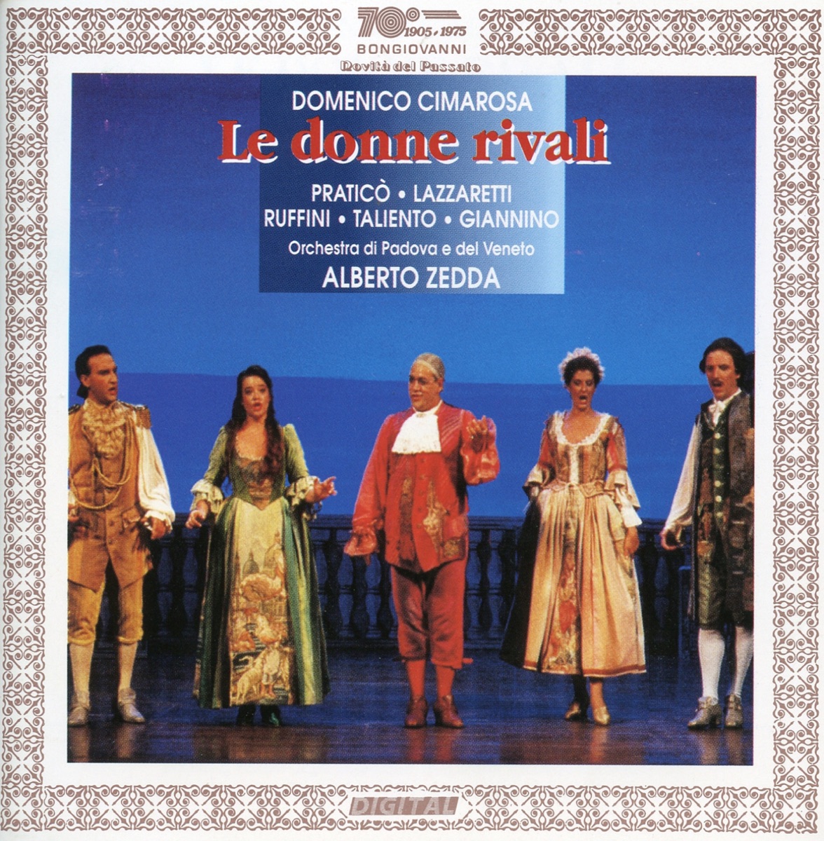 Domenico Cimarosa: Le donne rivali (Live) by Alberto Zedda, L’Orchestra di Padova e del Veneto, Alessandra Ruffini, Bruno Praticò, Anna Rita Taliento, Emanuele Giannino & Bruno Lazzaretti album cover