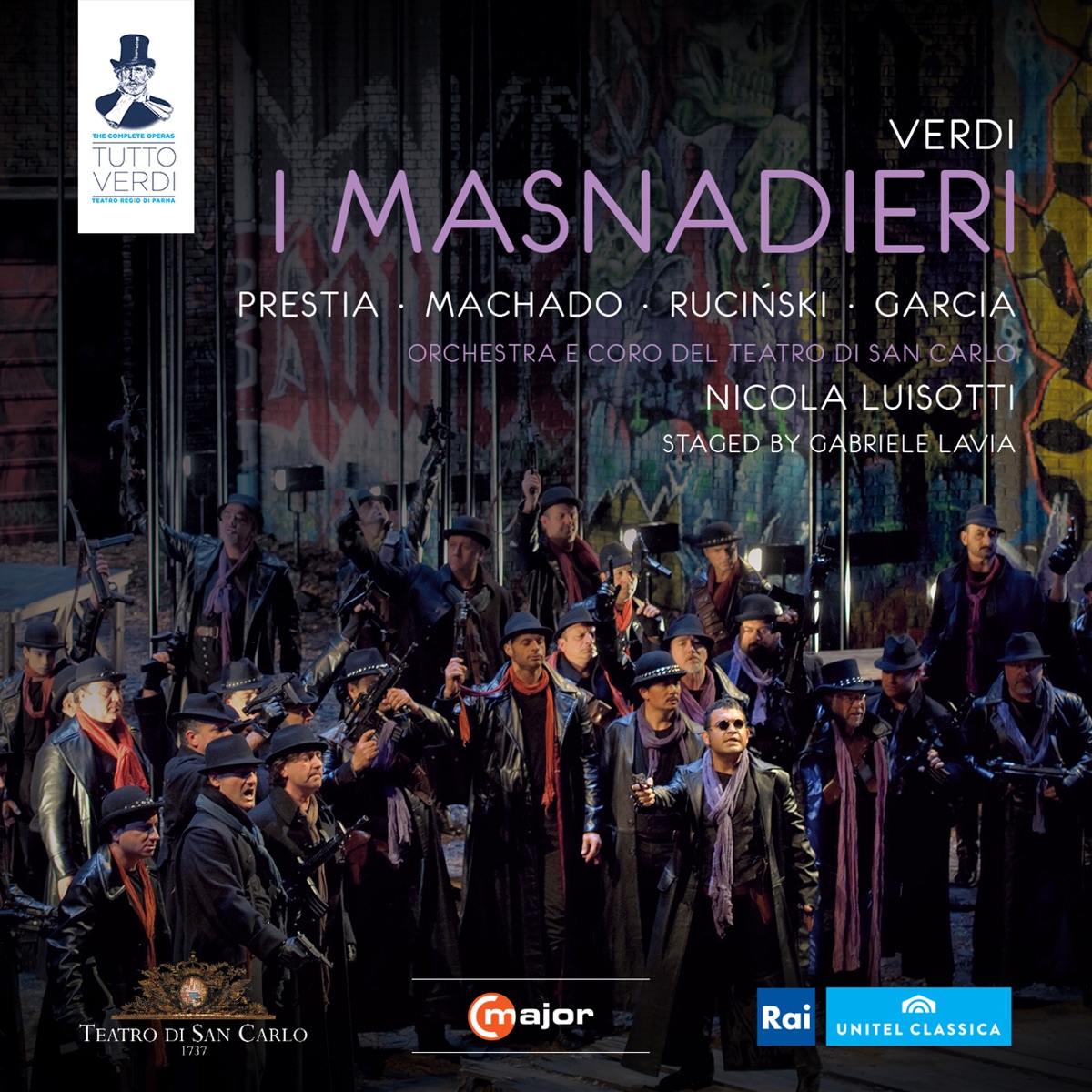 Verdi: I masnadieri by Giacomo Prestia, Aquiles Machado, Artur Ruciński, Lucrecia Garcia, San Carlo Theatre Orchestra & Nicola Luisotti album cover