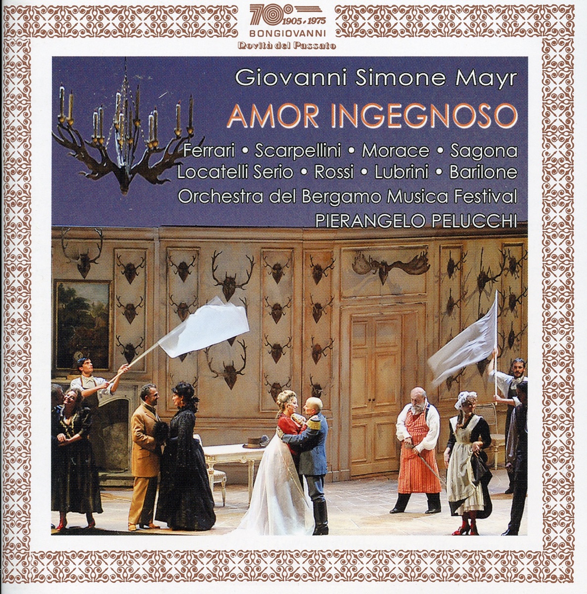 Mayr: Amor ingegnoso (Live) by Stefania Ferrari, Orchestra del Bergamo Musica Festival, Livio Scarpellini, Filippo Morace, Gabriele Sagona, Gabriella Locatelli Serio, Elena Rossi, Sonia Lubrini, Luigi Barilone & Pierangelo Pelucchi album cover