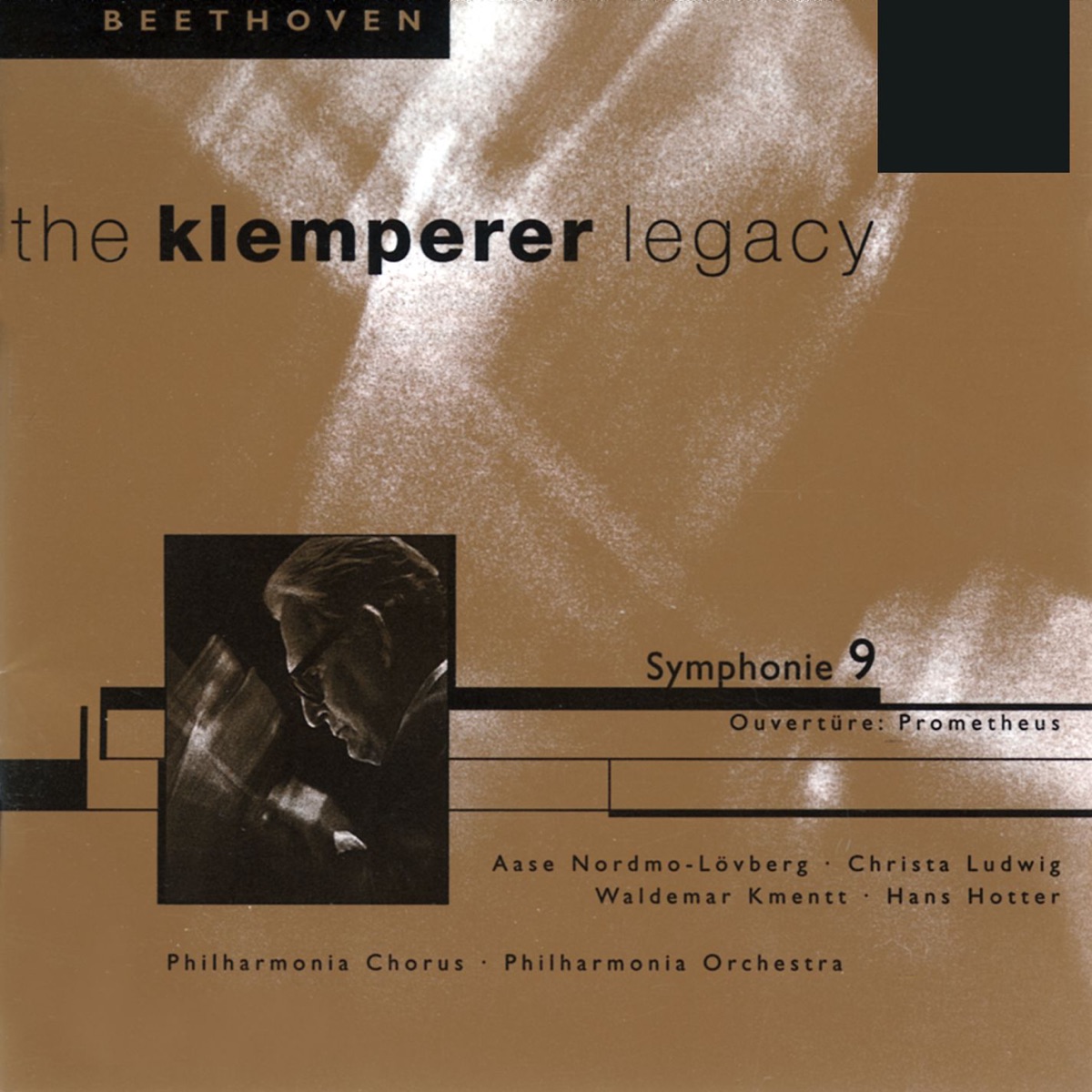 Beethoven: Symphony No. 9 "Choral" & The Creatures of Prometheus, Op. 43: Overture by Otto Klemperer, Christa Ludwig & Philharmonia Orchestra album cover