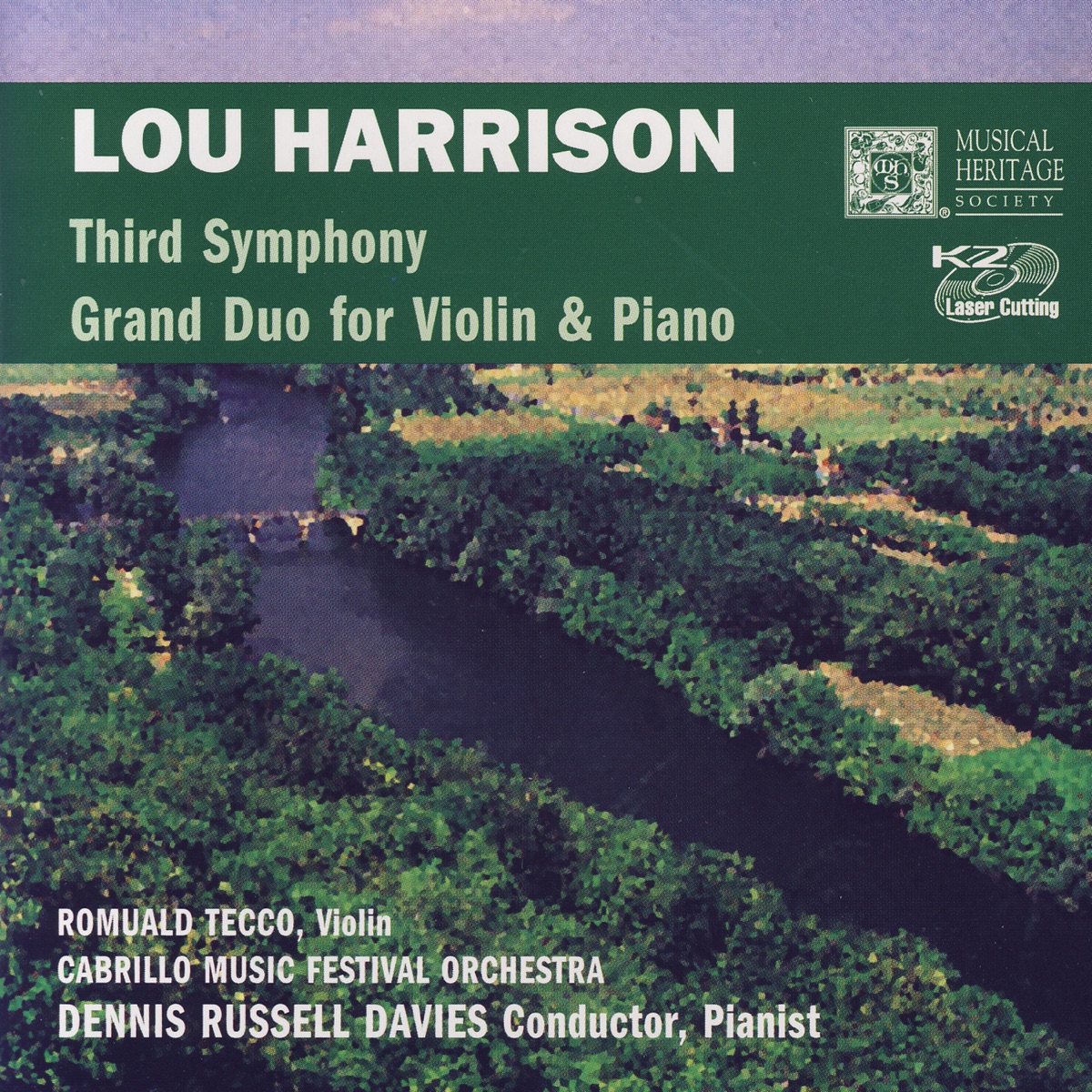 Lou Harrison: Third Symphony/Grand Duo for Violin & Piano by Romuald Tecco, Dennis Russell Davies & Cabrillo Music Festival Orchestra album cover