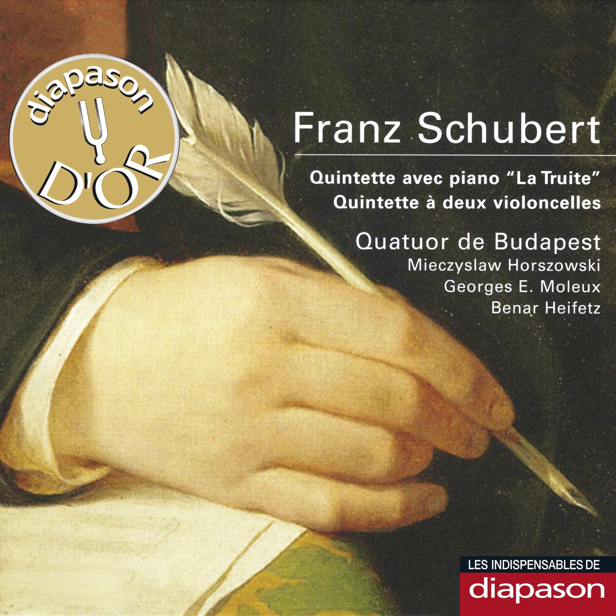 Schubert: Quintette avec piano "La Truite" & Quintette à deux violoncelles (Les indispensables de Diapason) by Quatuor de Budapest album cover