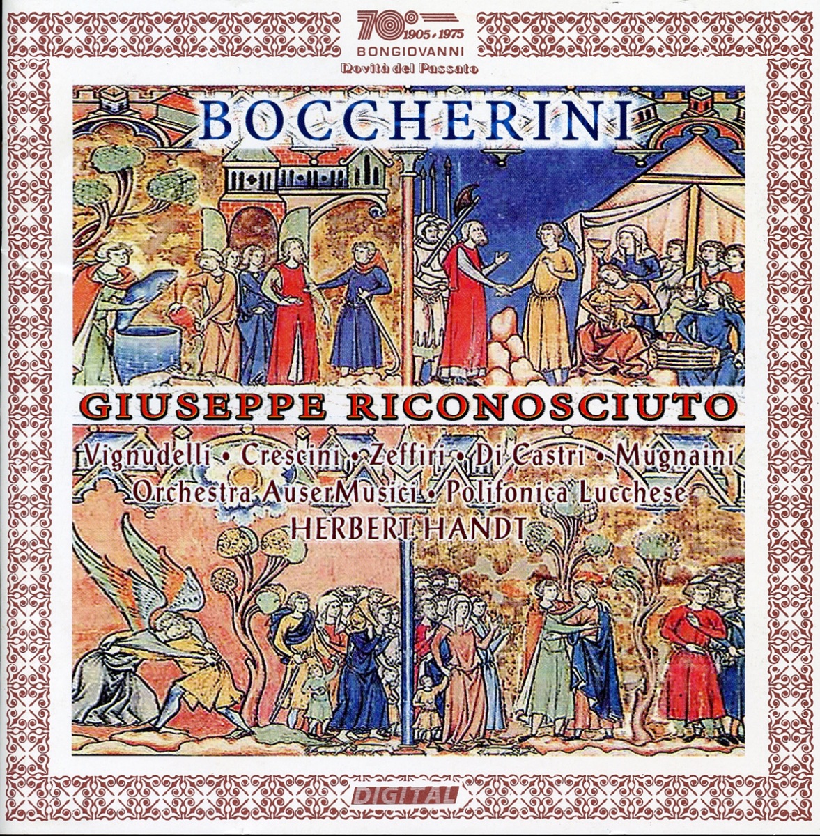 Boccherini: Il Giuseppe riconosciuto, G. 538 by Barbara Vignudelli, Laura Crescini, Mario Zeffiri, Barbara di Castri, Nicola Mugnaini, Herbert Handt, Auser Musici & Polifonica Lucchese album cover