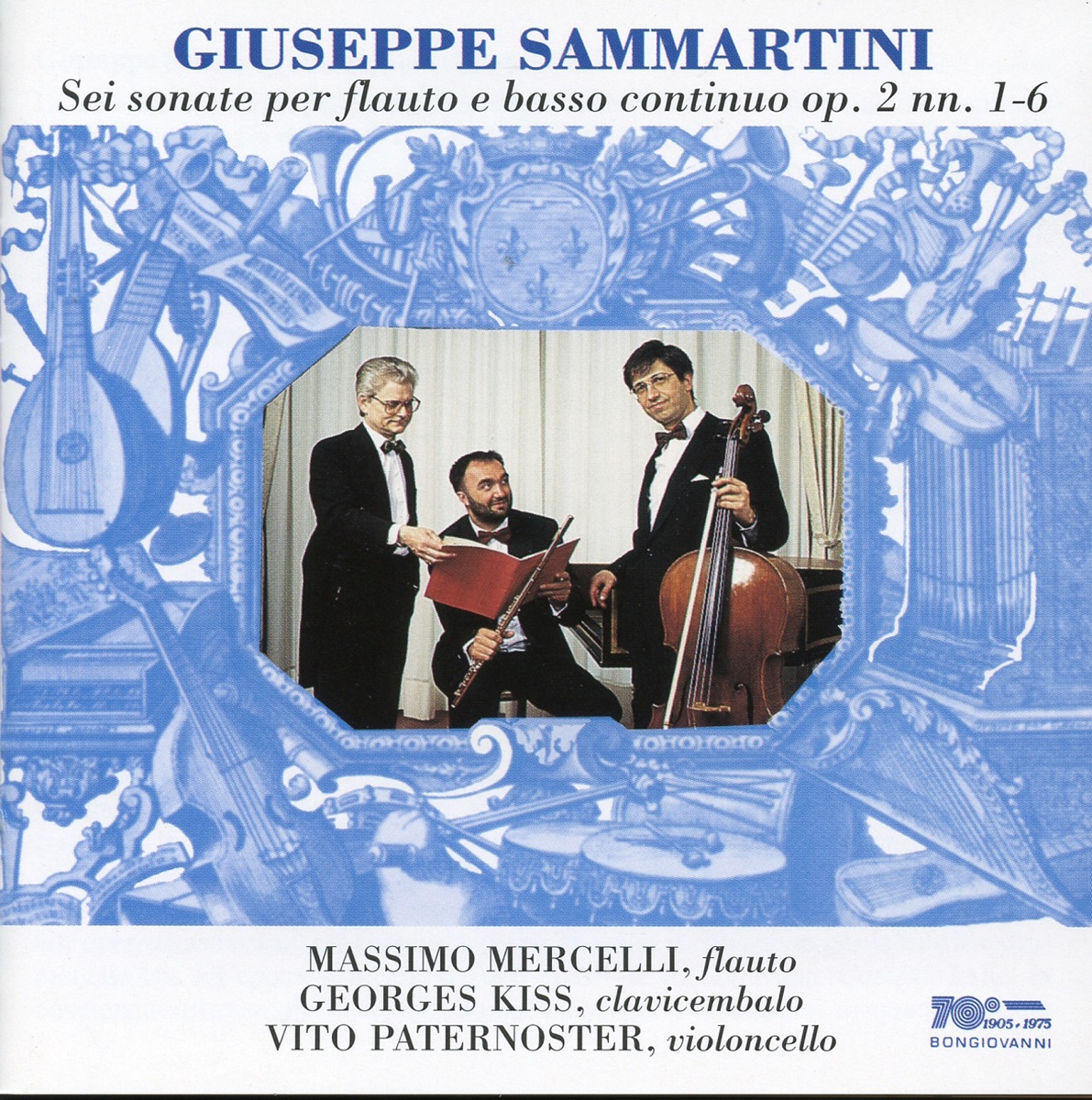 Sammartini: Sonata for Flute and Basso Continuo, Op. 2, Nos. 1-6 by Massimo Mercelli, Vito Paternoster & Georges Kiss album cover