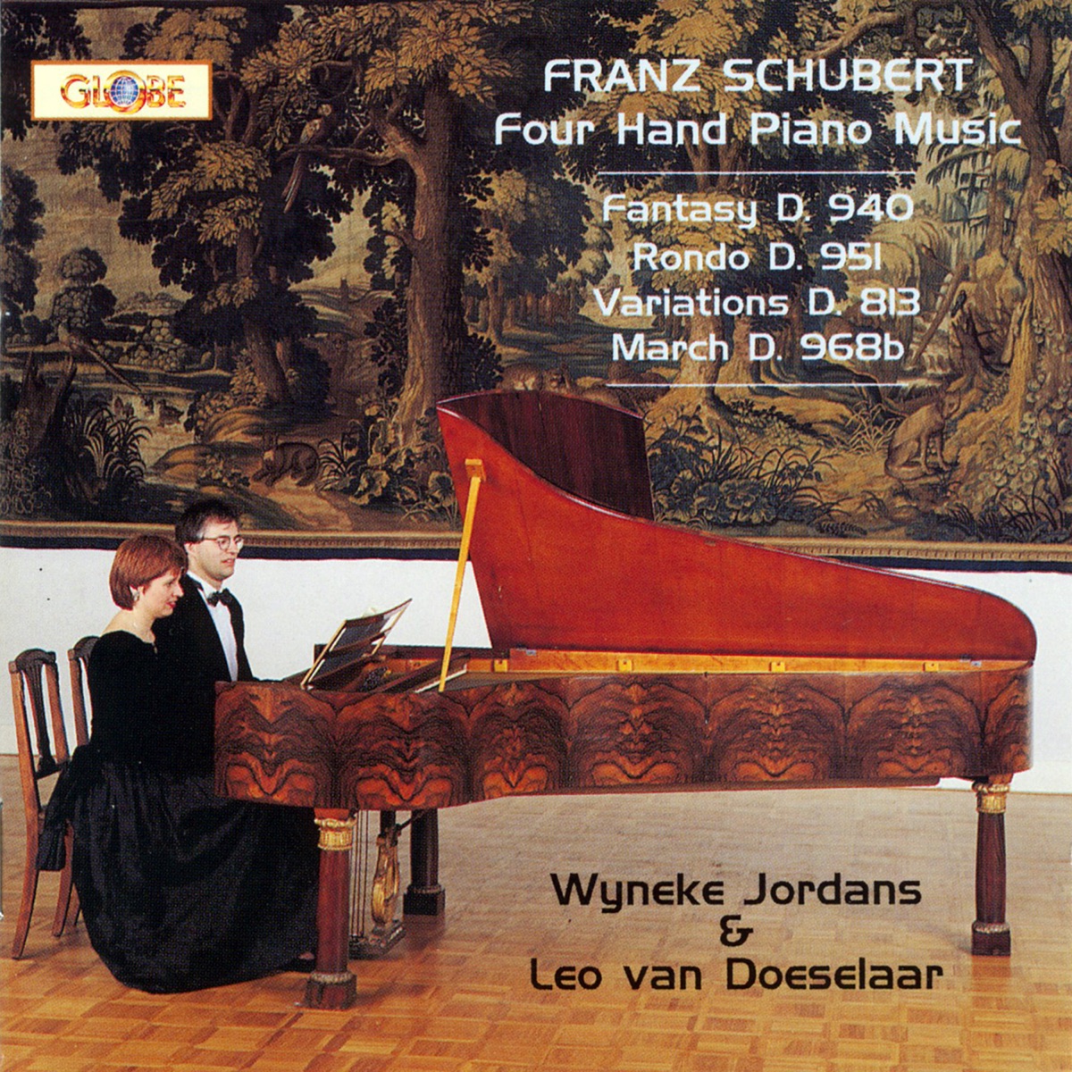 Schubert: Four hand piano music by Leo Van Doeselaar & Wyneke Jordans album cover