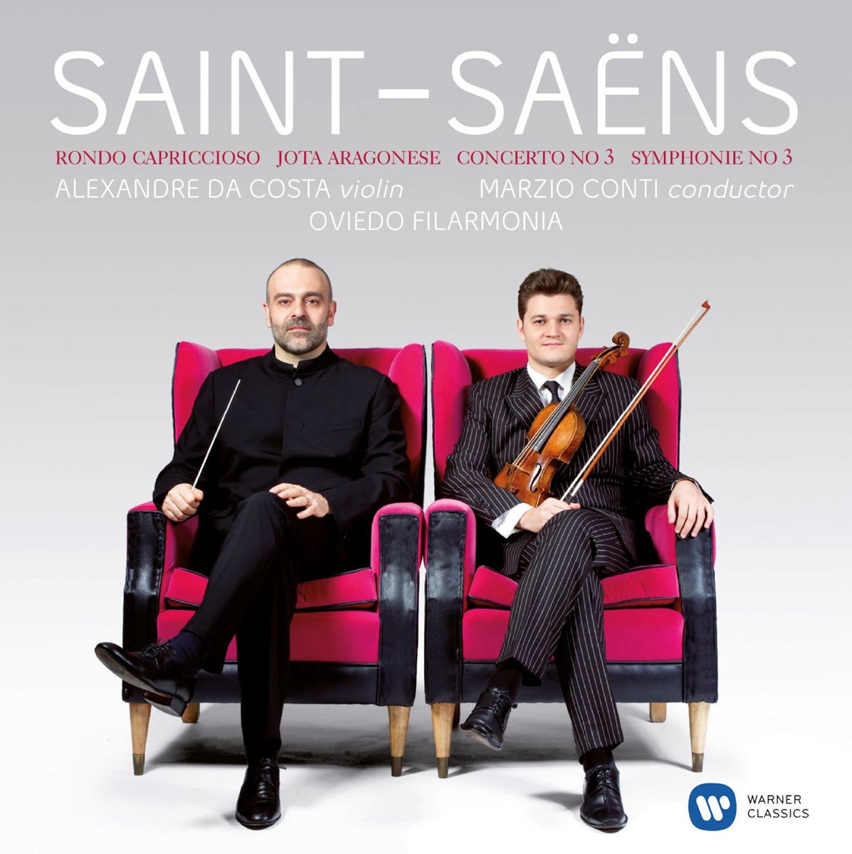 Violin Concerto No. 3 & Symphony No. 3 by Alexandre Da Costa, Marzio Conti & Oviedo Filarmonia album cover