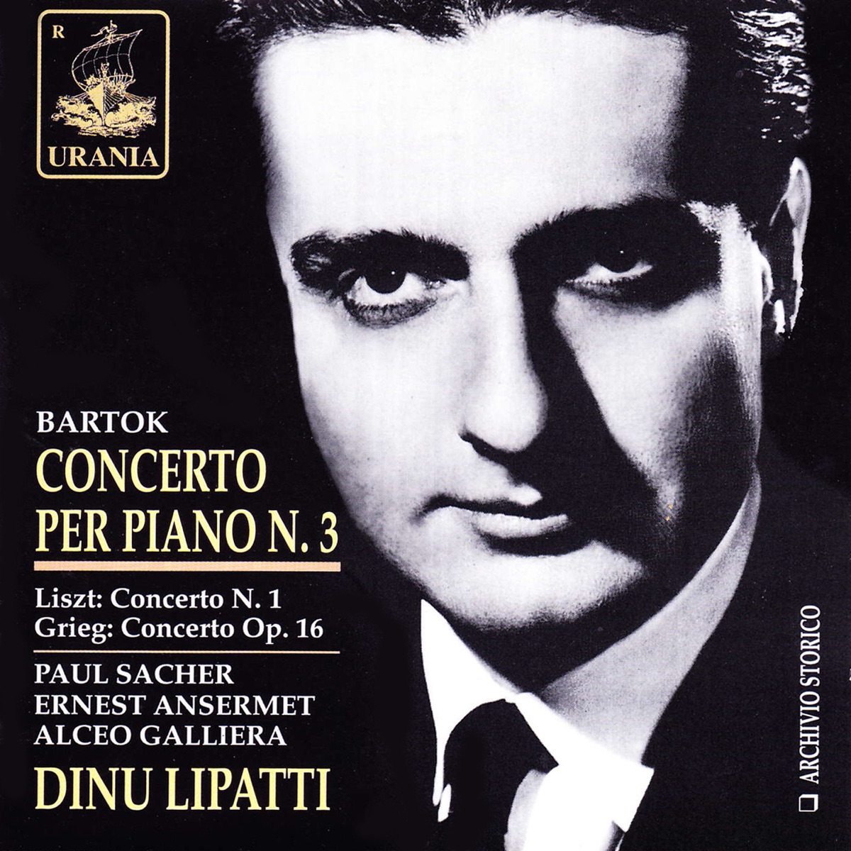 Bartok: Piano Concerto No. 3 by Dinu Lipatti, Südwestfunk Sinfonieorchester, Orchestre de la Suisse Romande, Philharmonia Orchestra, Paul Sacher, Ernest Ansermet & Alceo Galliera album cover