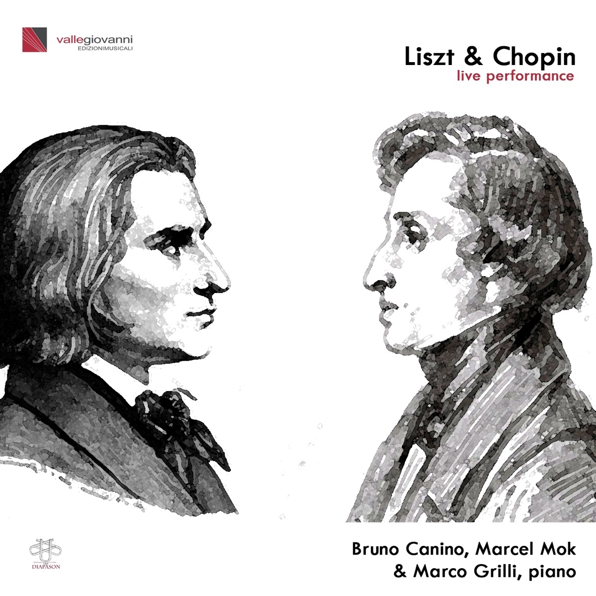 Liszt & Chopin by Marco Grilli, Marcel Mok & Bruno Canino album cover
