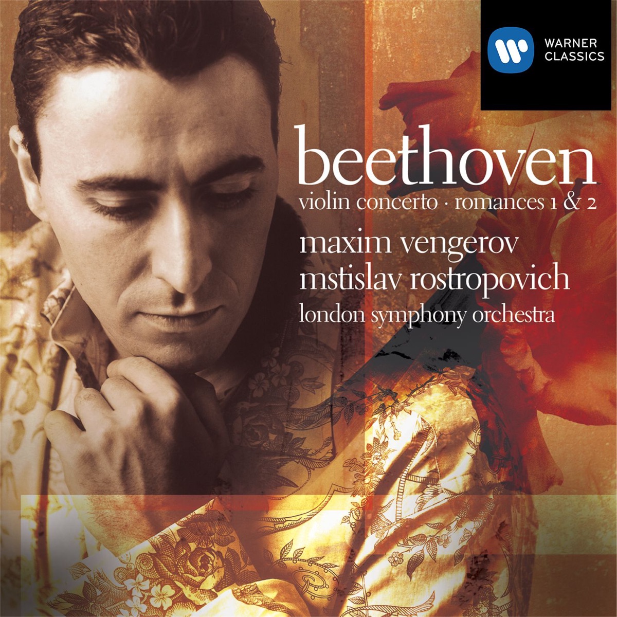 Beethoven: Violin Concerto, Op. 61 & Romances Nos. 1 - 2 by Mstislav Rostropovich, London Symphony Orchestra & Maxim Vengerov album cover