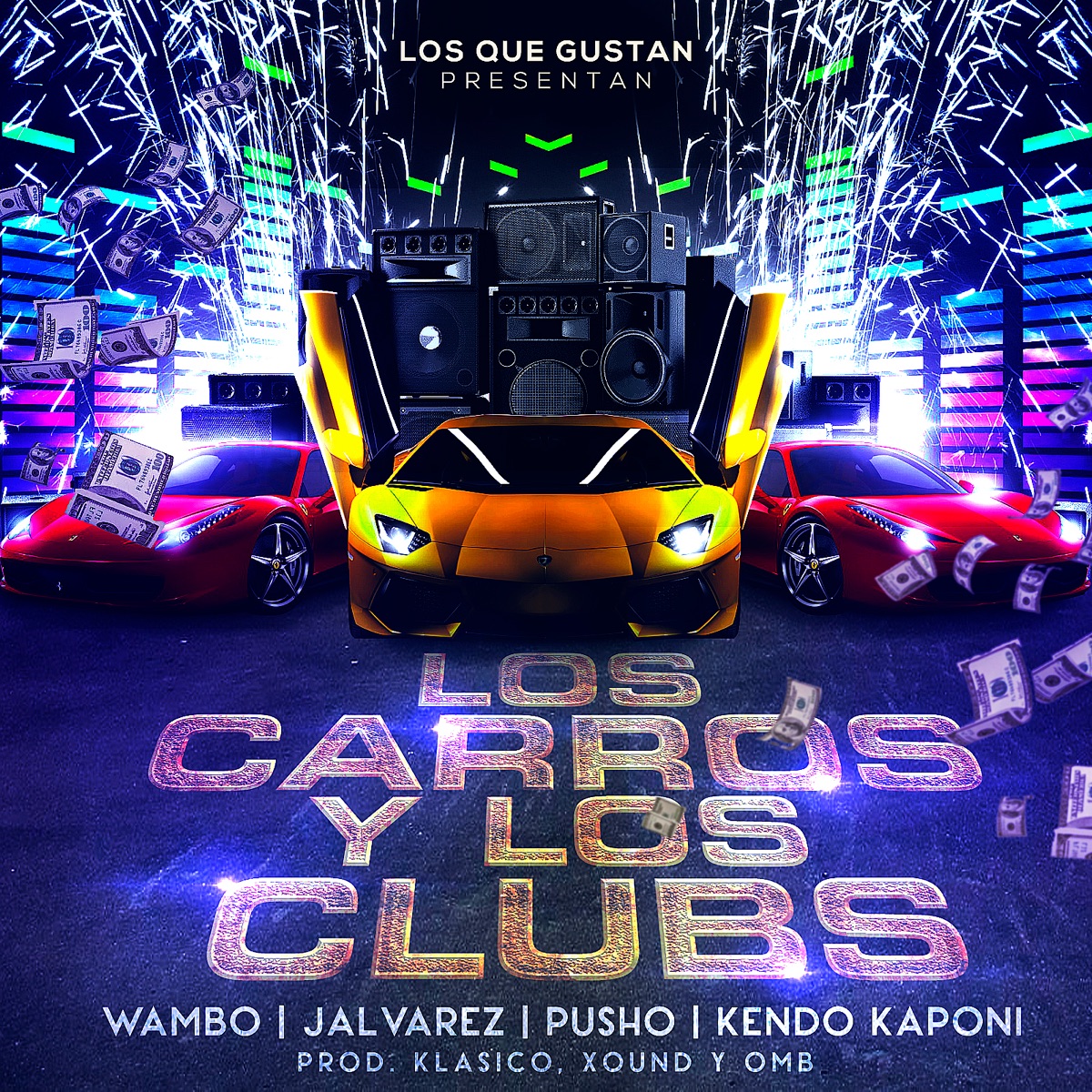 Los Carros Y Los Clubs (feat. J Alvarez, Kendo Kaponi, Pusho & Wambo) - Single by Klasico album cover