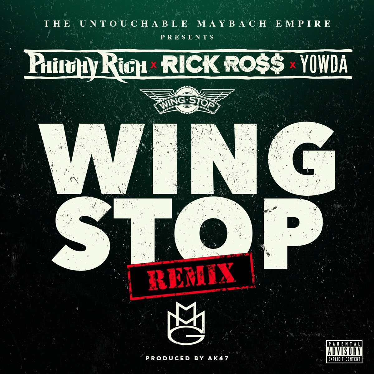 Wing Stop (Remix) [feat. Rick Ross & Yowda] - Single by Philthy Rich album cover