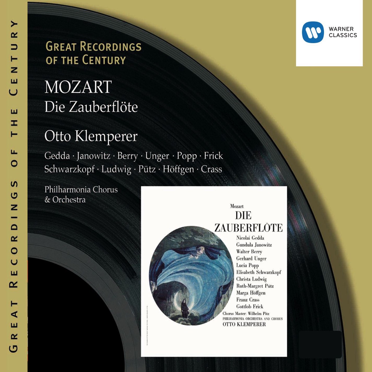 Mozart: Die Zauberflöte by Otto Klemperer, Gundula Janowitz, Nicolai Gedda & Philharmonia Orchestra album cover