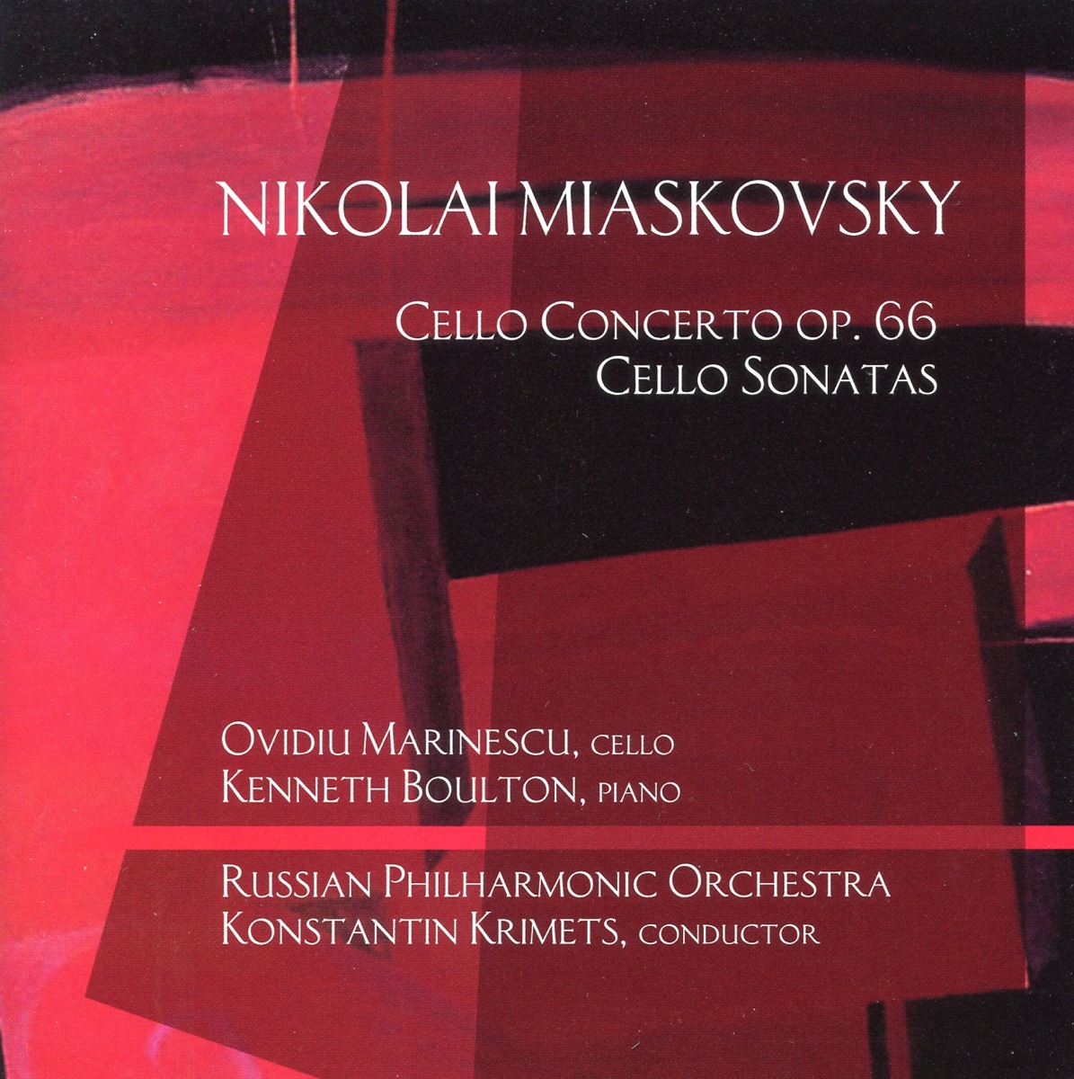 Miaskovsky: Cello Concerto, Op. 66 & Cello Sonatas by Ovidiu Marinescu, Konstantin Krimetz, Russian Philharmonic Orchestra & Kenneth Boulton album cover