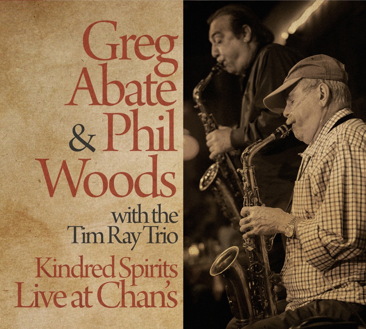 Kindred Spirits (Live) by Greg Abate & Phil Woods album cover